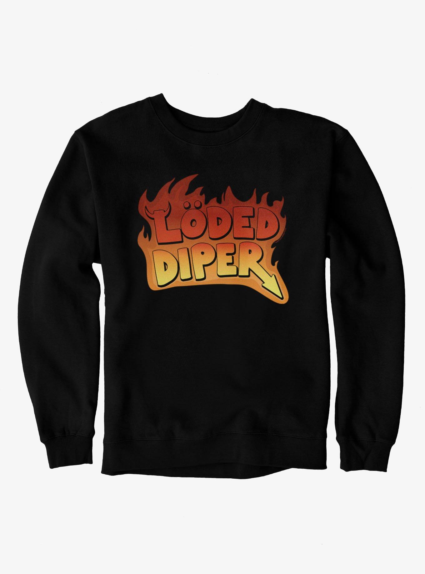 Diary Of A Wimpy Kid Loded Diper Flame Logo Sweatshirt