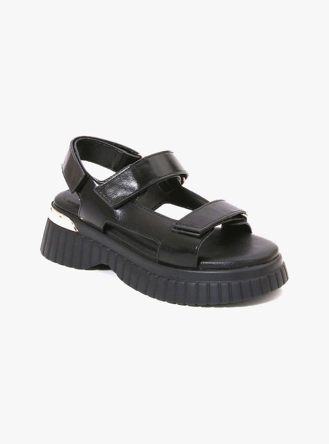 Bayside Black Velcro Sport Sandal
