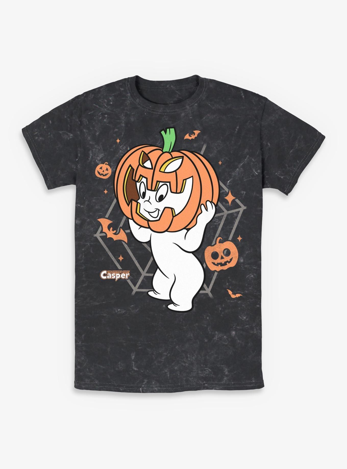 NULL Casper The Friendly Ghost Pumpkin Casper Mineral Wash T-Shirt Hot Topic Exclusive