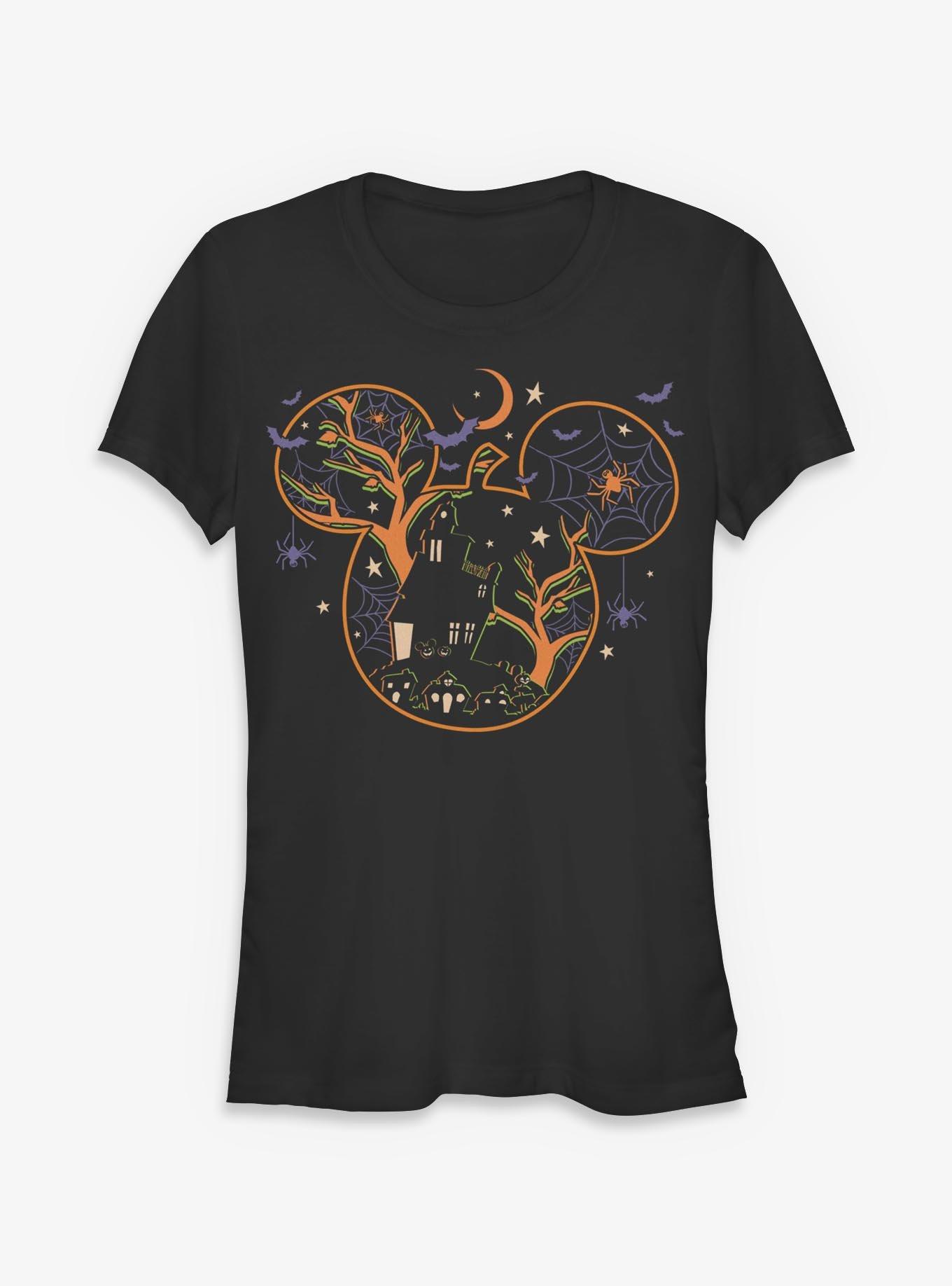 NULL Disney Mickey Mouse Halloween Night Spooky Fill Girls T-Shirt