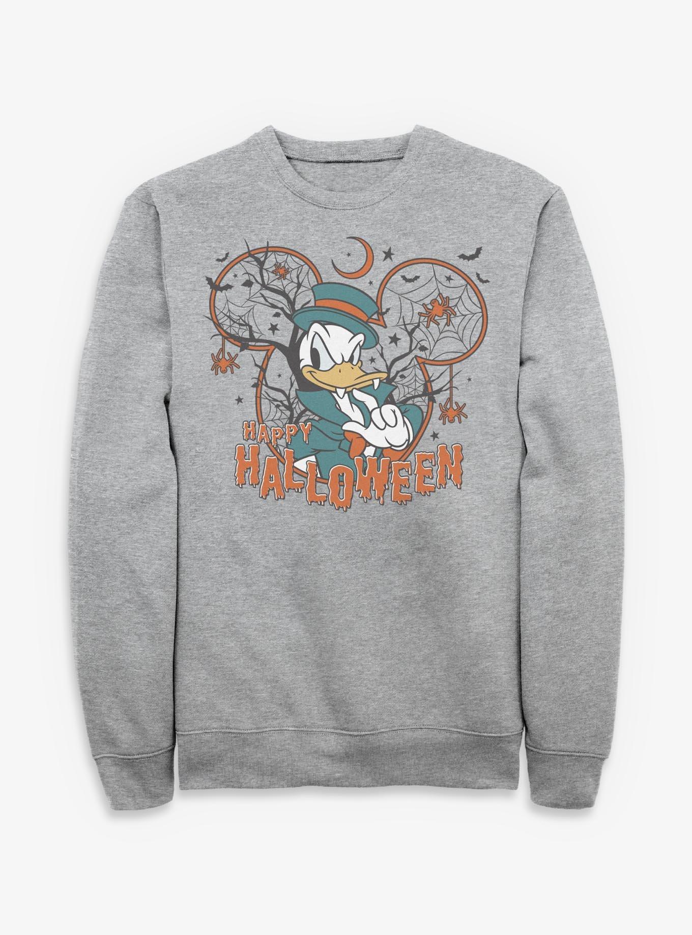 Disney Donald Duck Vampire Halloween Sweatshirt, ATH HTR, hi-res view 1