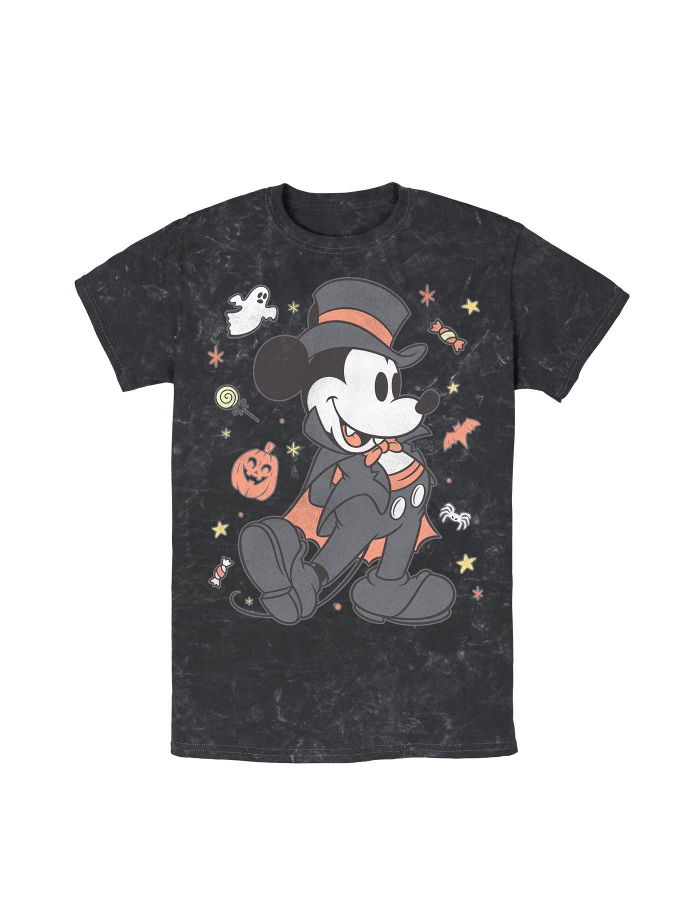 NULL Disney Mickey Mouse Vampire Mickey Halloween Mineral Wash T-Shirt