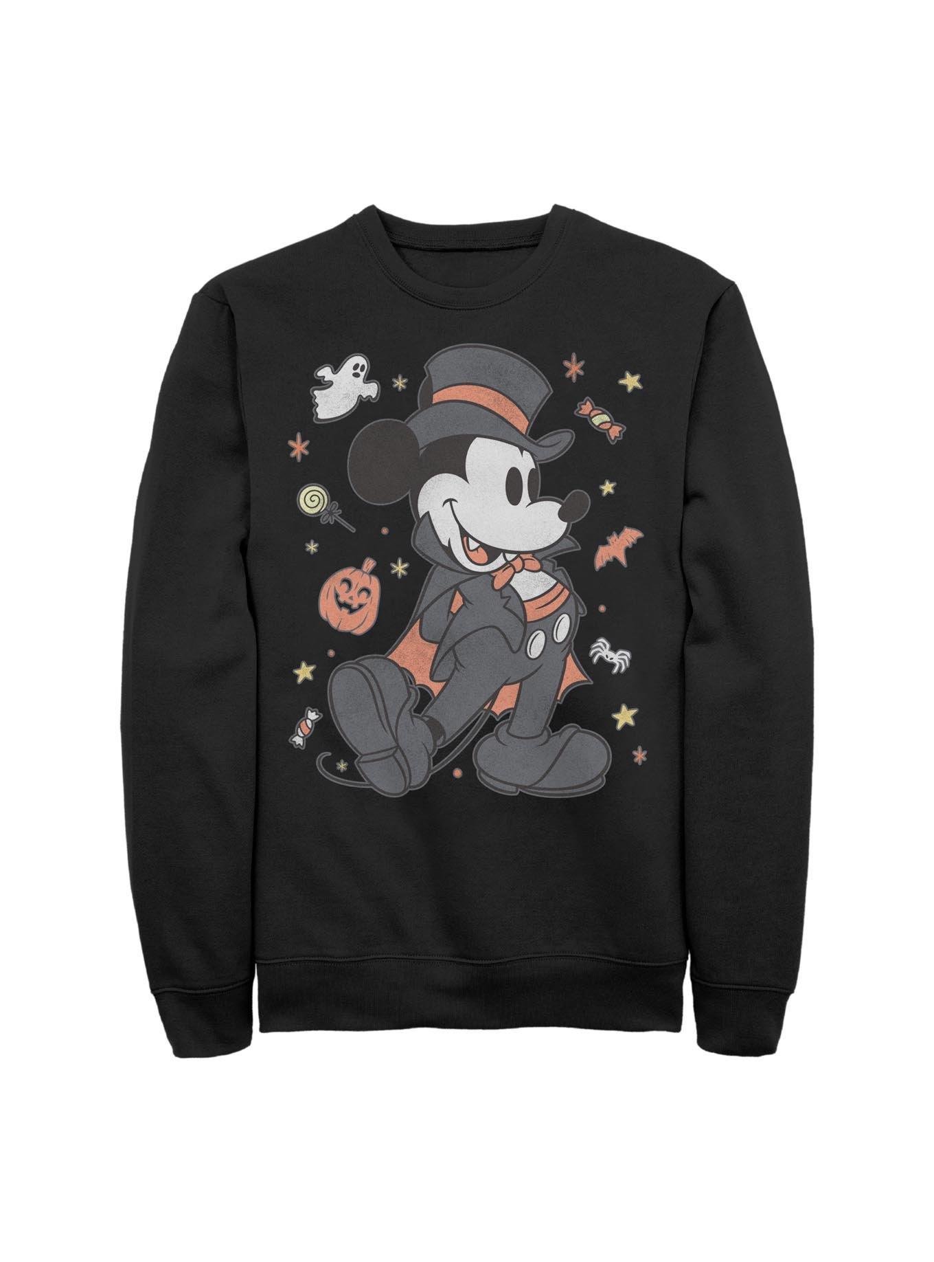 NULL Disney Mickey Mouse Vampire Mickey Halloween Sweatshirt