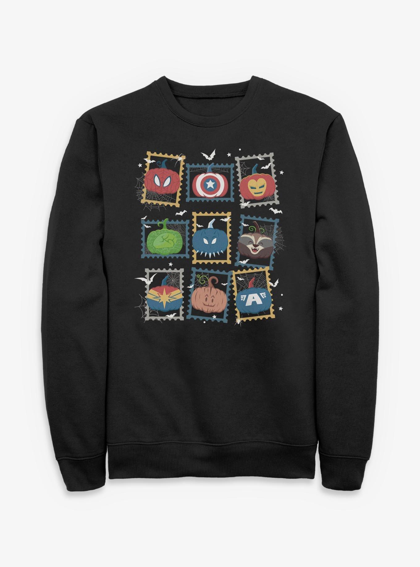 NULL Marvel Pumpkin Heroes Stamps Sweatshirt