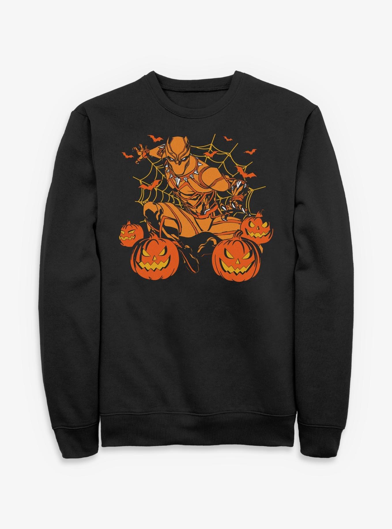NULL Marvel Black Panther Halloween Pumpkin Sweatshirt