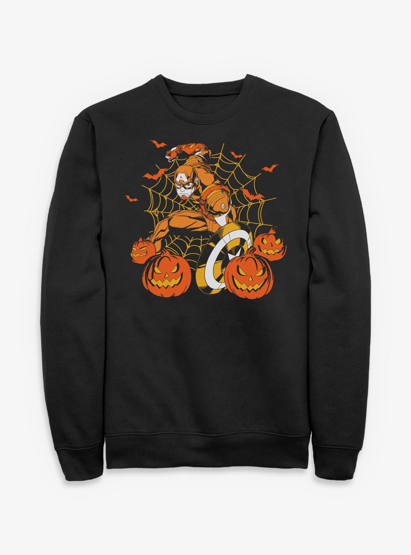 NULL Marvel Captain America Halloween Pumpkin Sweatshirt