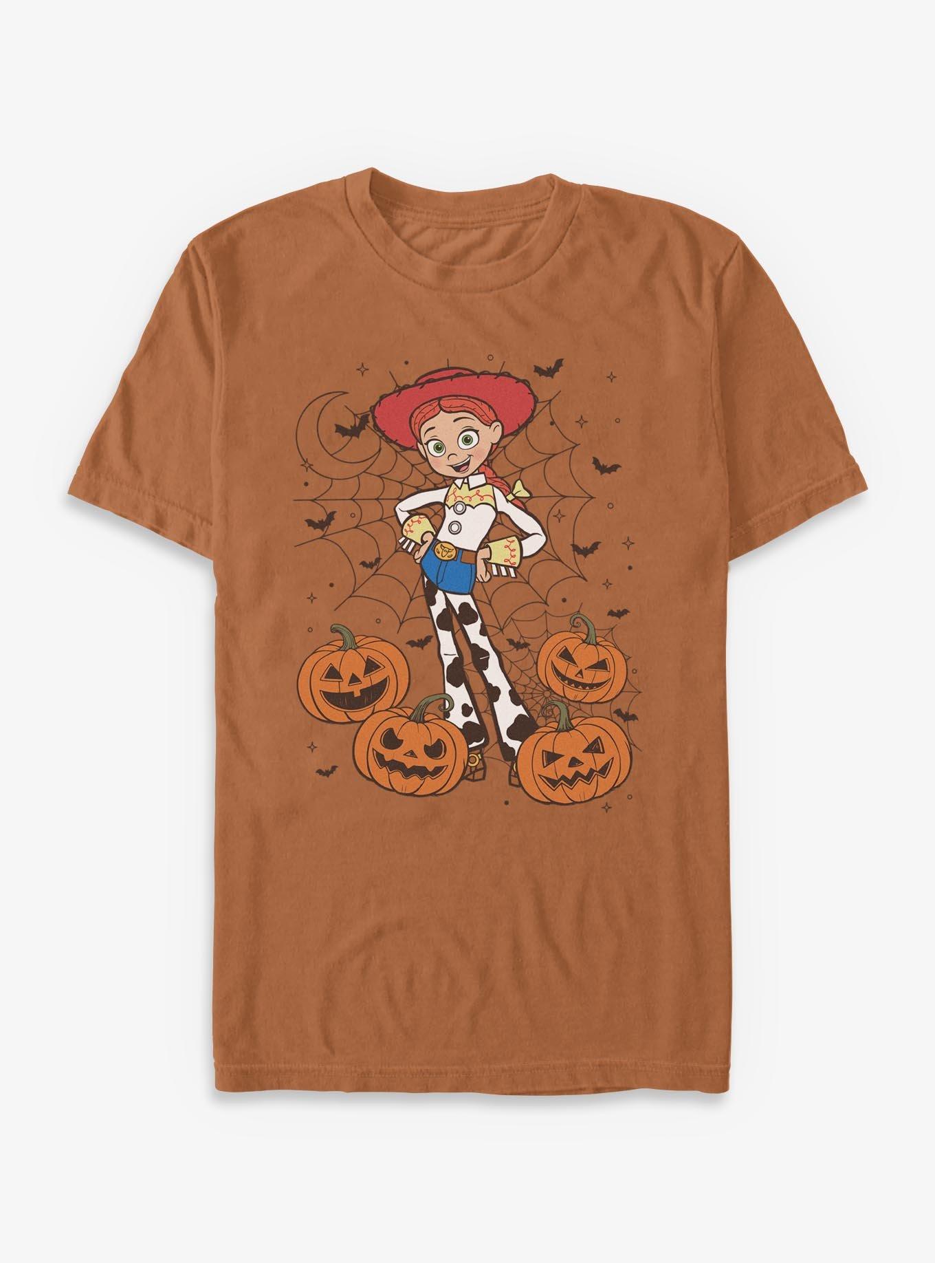 COMFORTCOLORS Disney Pixar Toy Story 4 Jessie Halloween Pumpkin Garment Dye T-Shirt