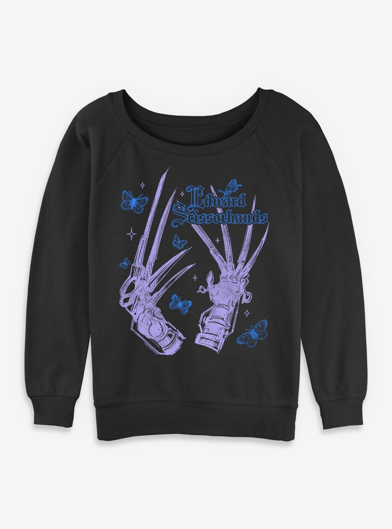 NULL Edward Scissorhands Enchanted Butterflies Girls Slouchy Sweatshirt