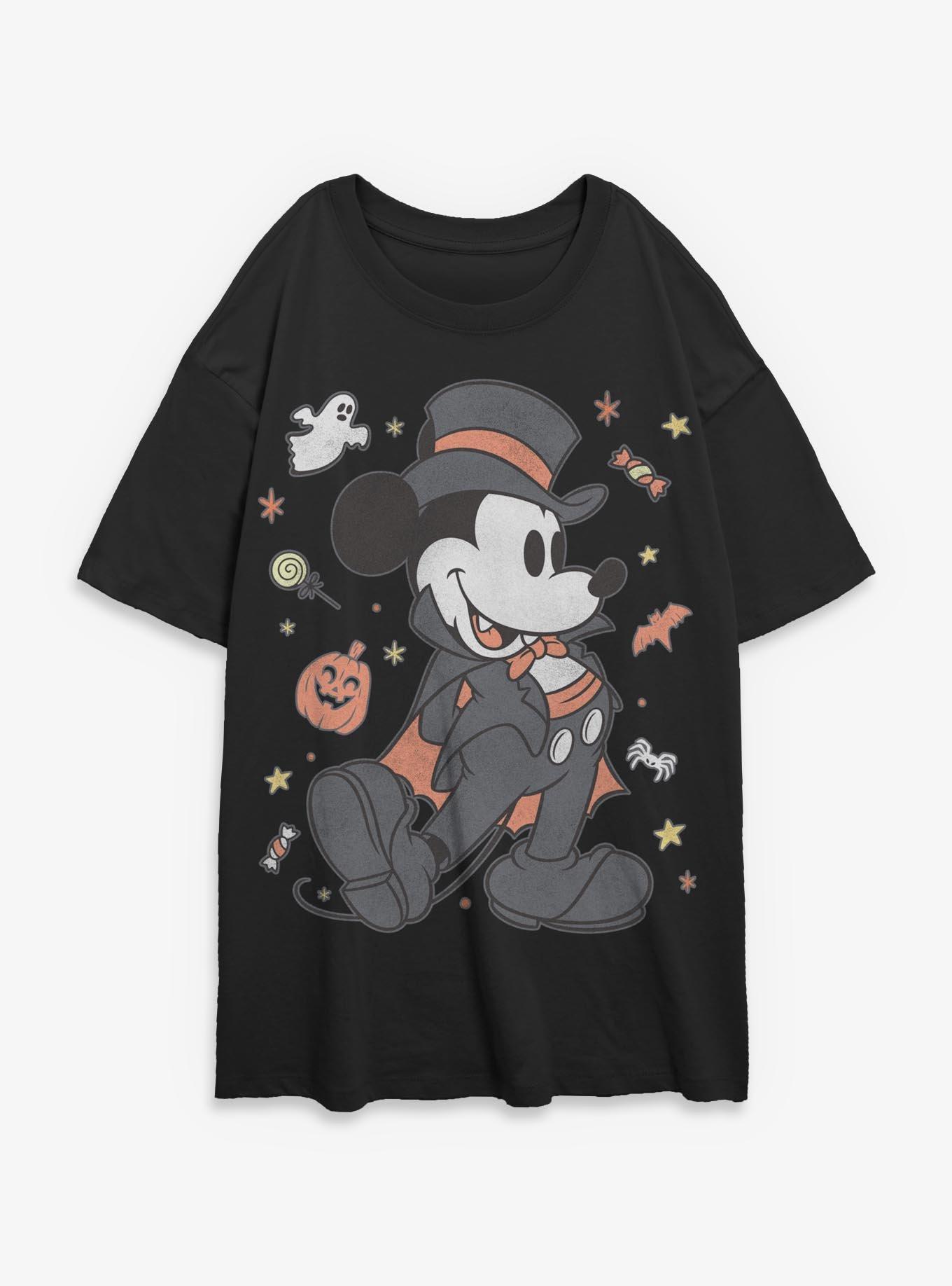 Disney Mickey Mouse Vampire Mickey Halloween Girls Oversized T-Shirt
