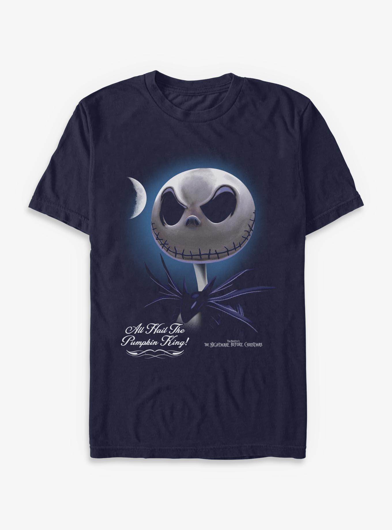 Disney The Nightmare Before Christmas Skellington Moon T-Shirt, NAVY, hi-res view 1