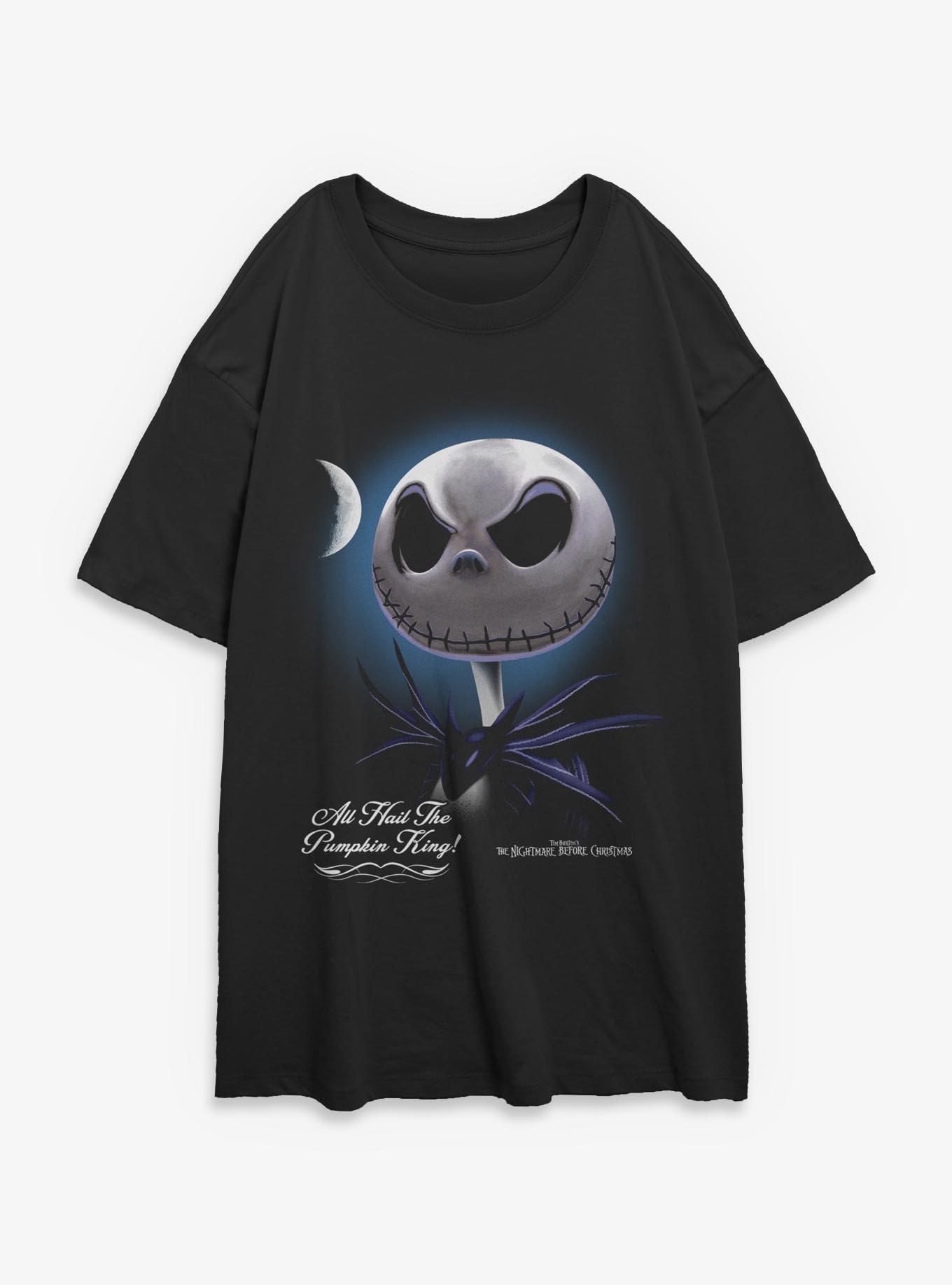 Disney The Nightmare Before Christmas Skellington Moon Girls Oversized T-Shirt