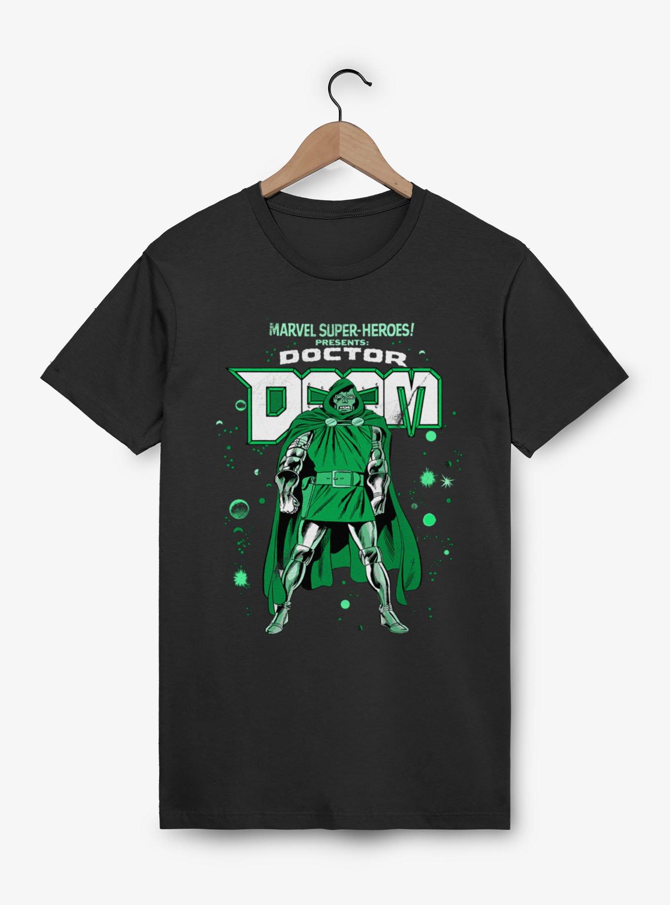 Marvel Comics Retro Presents Doctor Doom Sparkle Bubbles T-Shirt BoxLunch Exclusive