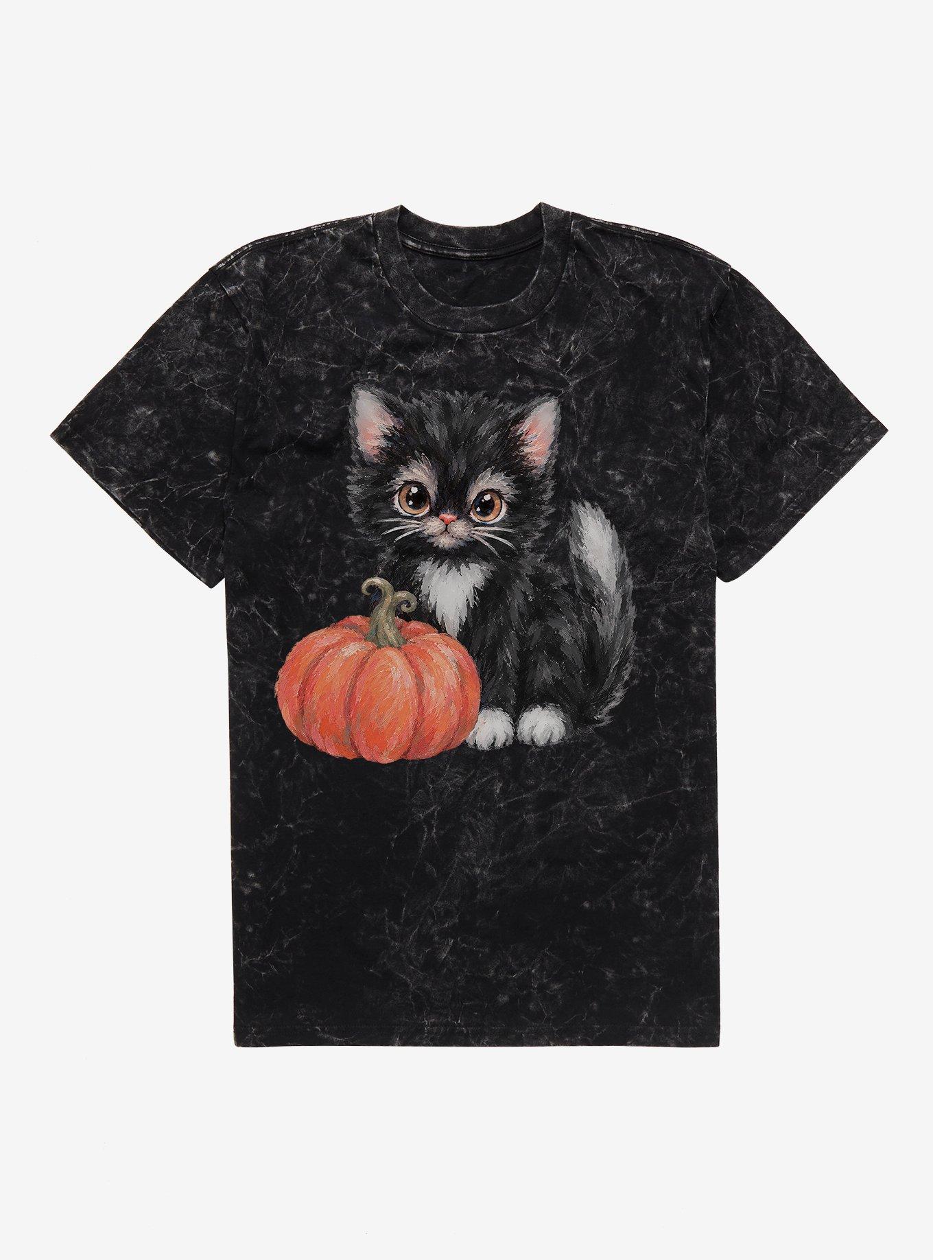 Pumpkin Kitty Mineral Wash T-Shirt