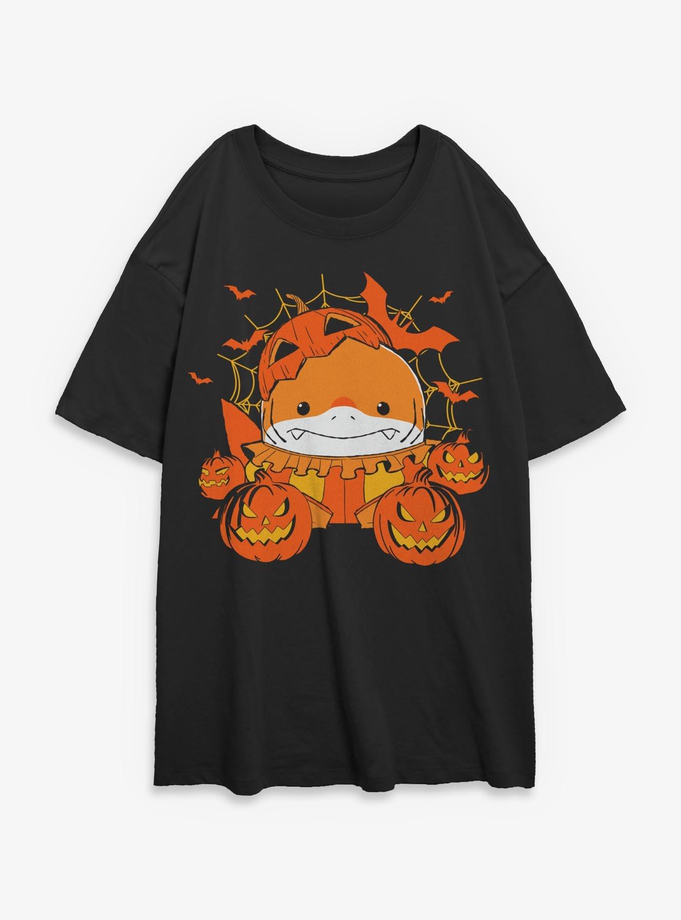 Marvel Jeff Halloween Pumpkin Girls Oversized T-Shirt