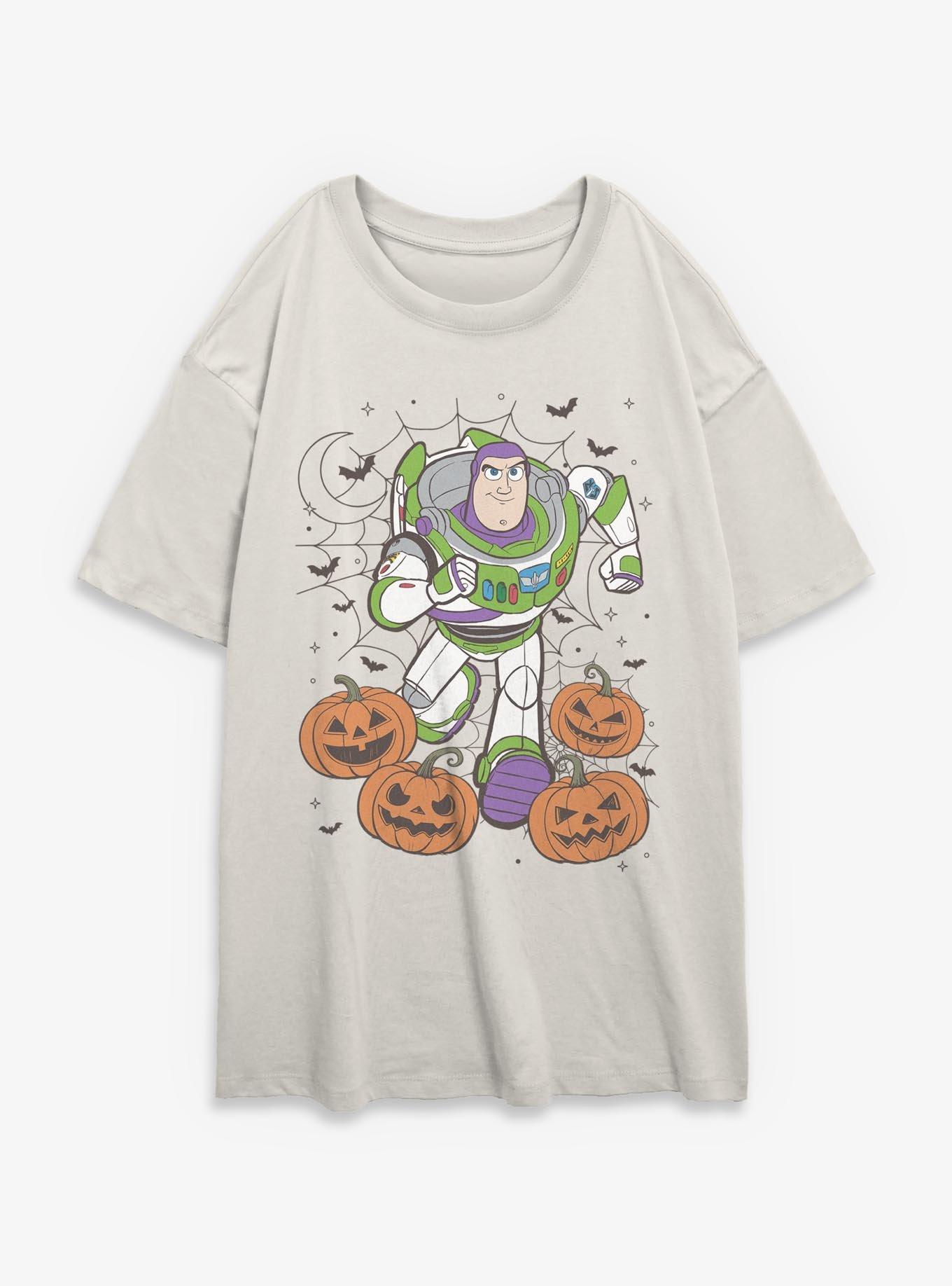 Disney Pixar Toy Story 4 Buzz Halloween Pumpkin Girls Oversized T-Shirt
