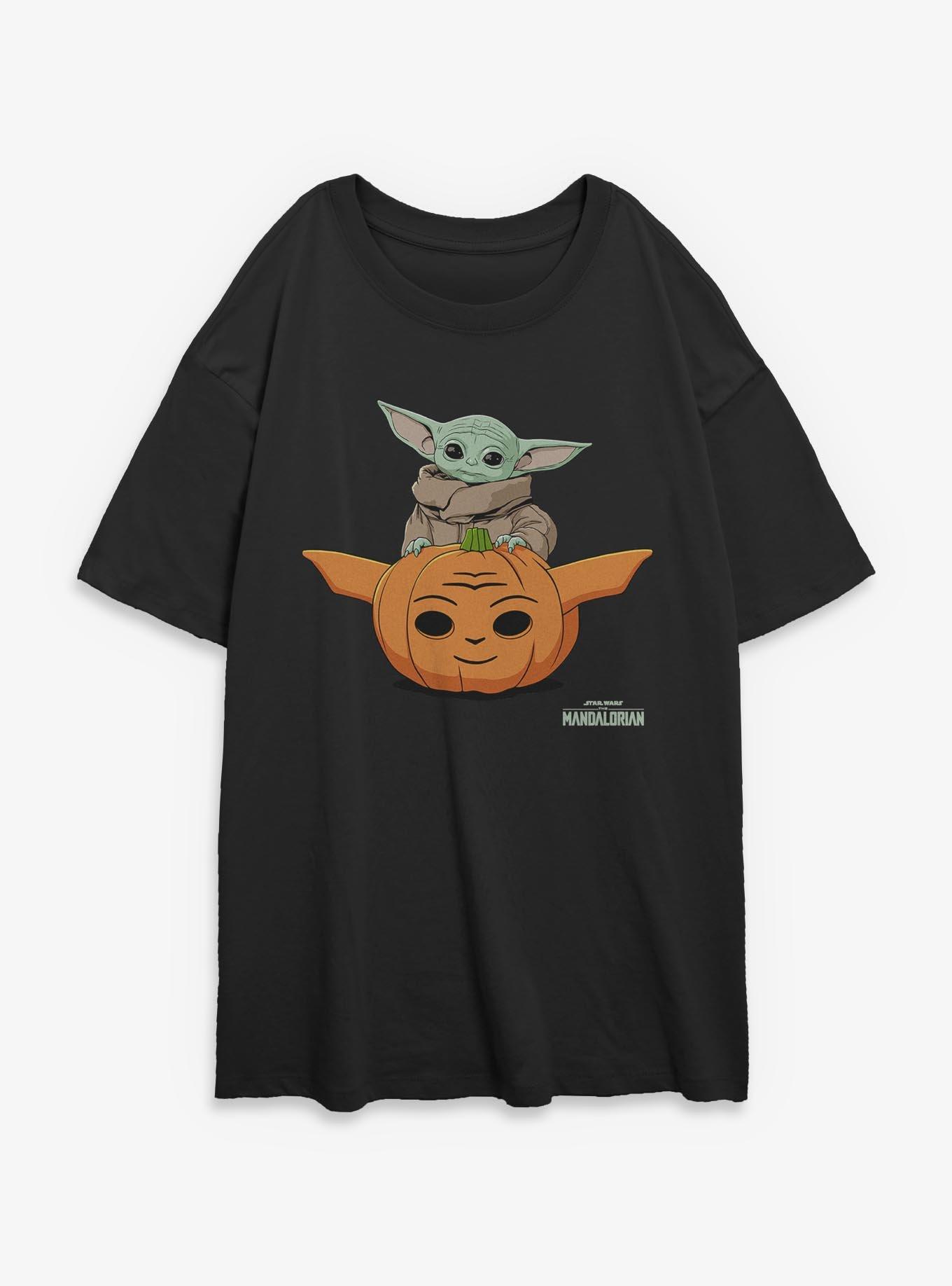 Star Wars The Mandalorian Trick Or Treat Grogu Girls Oversized T-Shirt