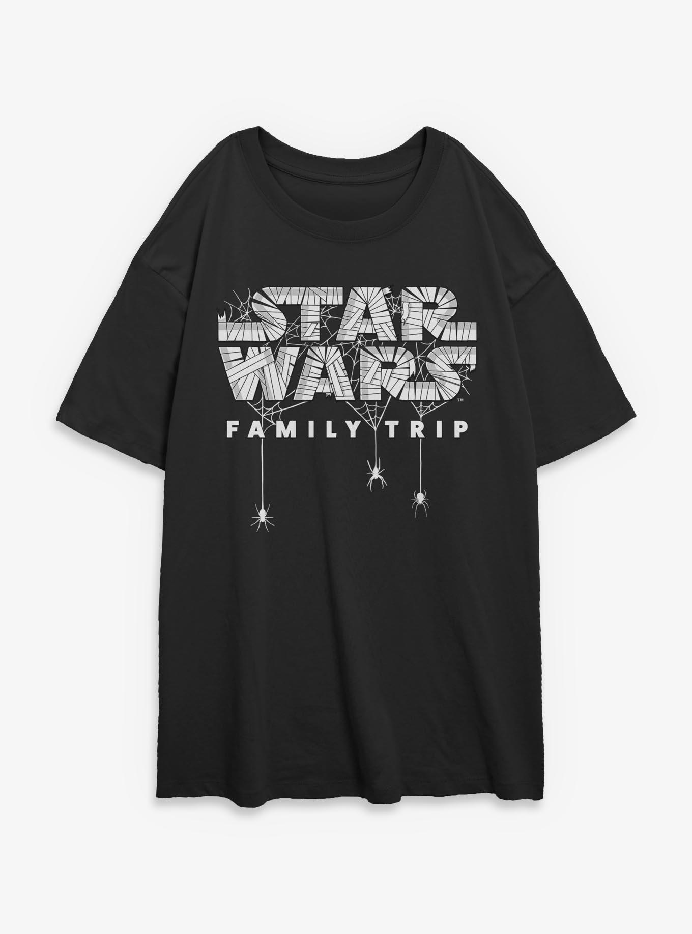 Star Wars Mummy Family Trip Girls Oversized T-Shirt, BLACK, hi-res view 1