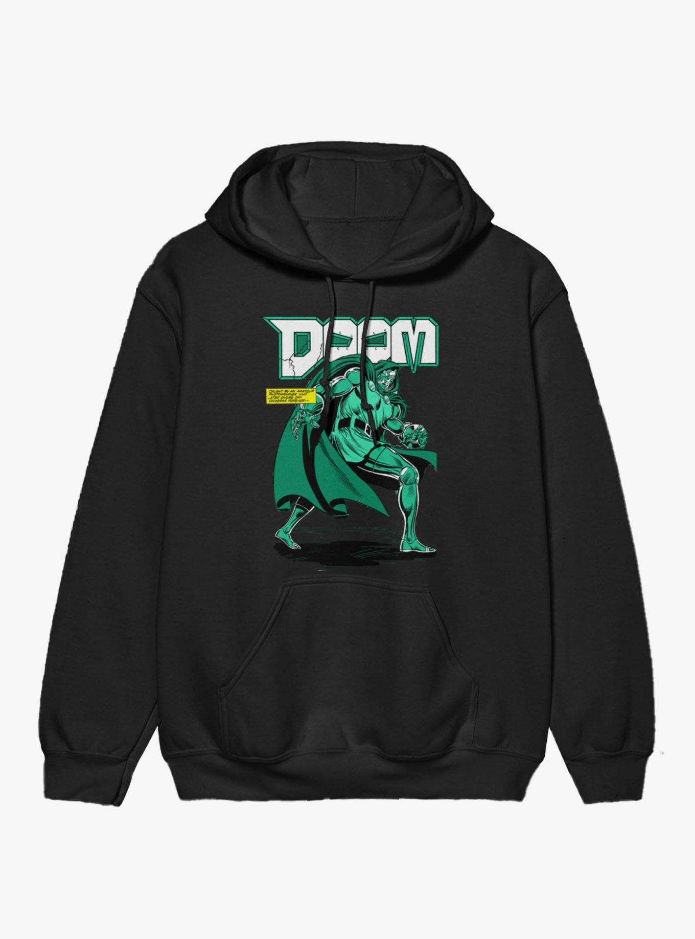 Marvel Comics Retro Doom Cape Swoosh Caught On Camera Hoodie BoxLunch Exclusive