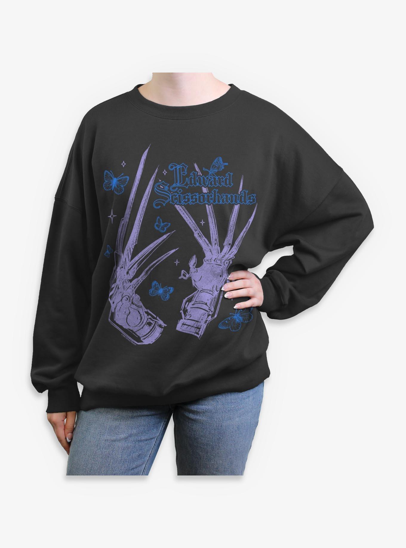 Edward Scissorhands Enchanted Butterflies Girls Oversized Sweatshirt