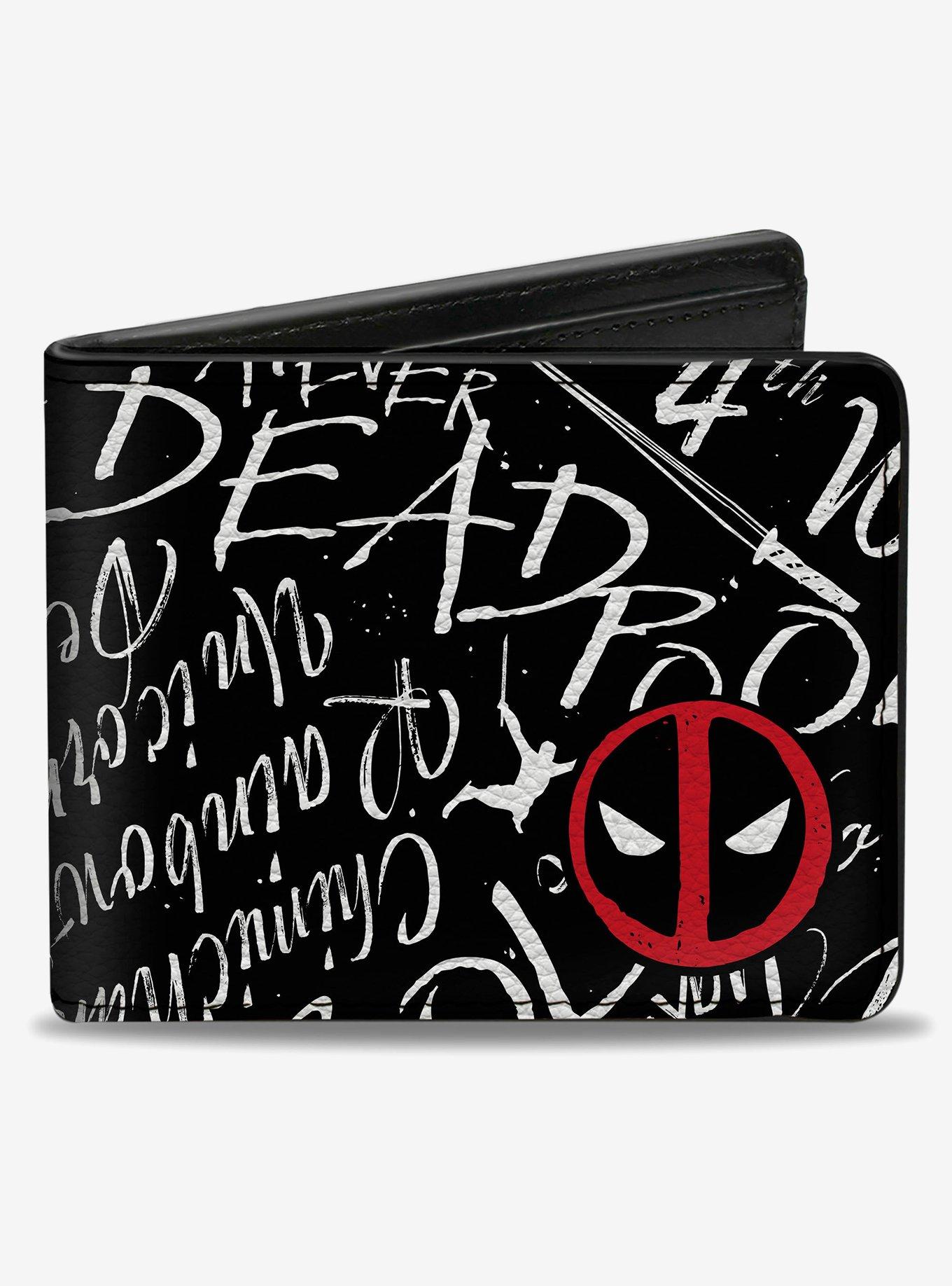 Marvel Deadpool Quotes Collage and Logo Bifold Wallet