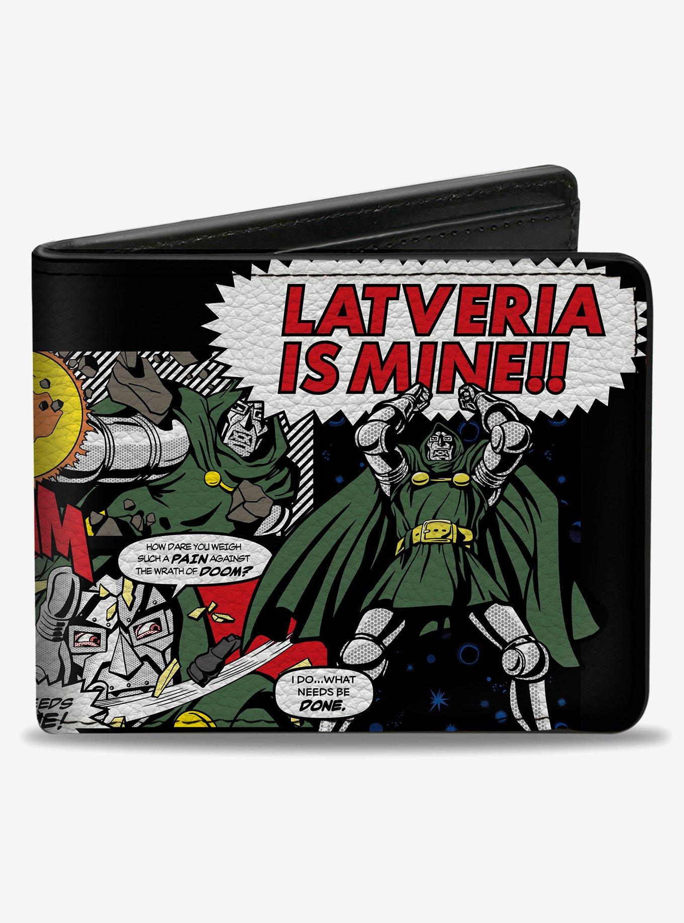 Marvel Doctor Doom Latveria Is Mine Comic Book Scenes Bifold Wallet