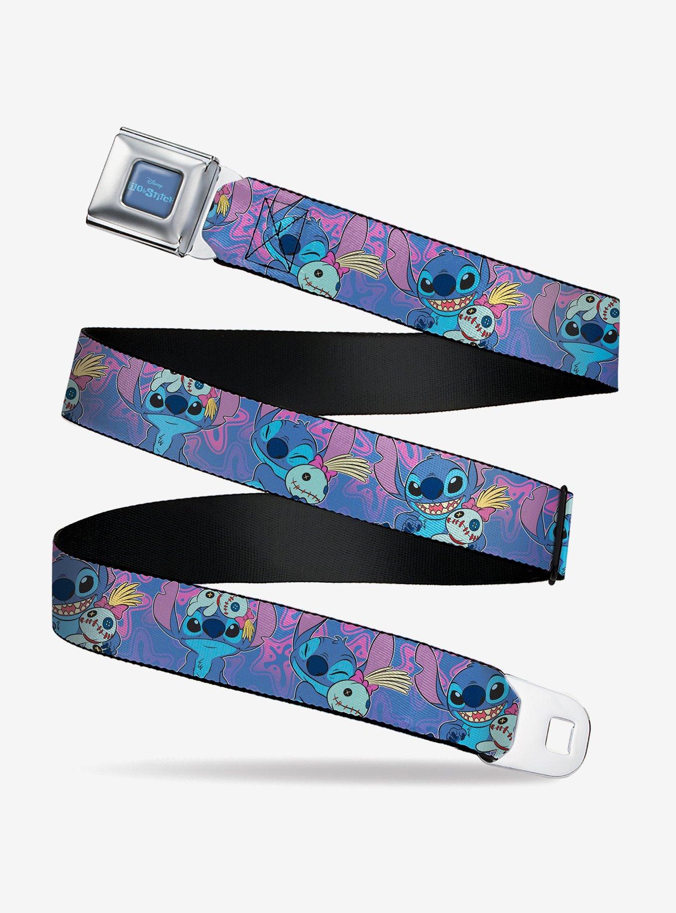 Disney Lilo & Stitch and Scrump Poses Blues Youth Seatbelt Buckle Belt