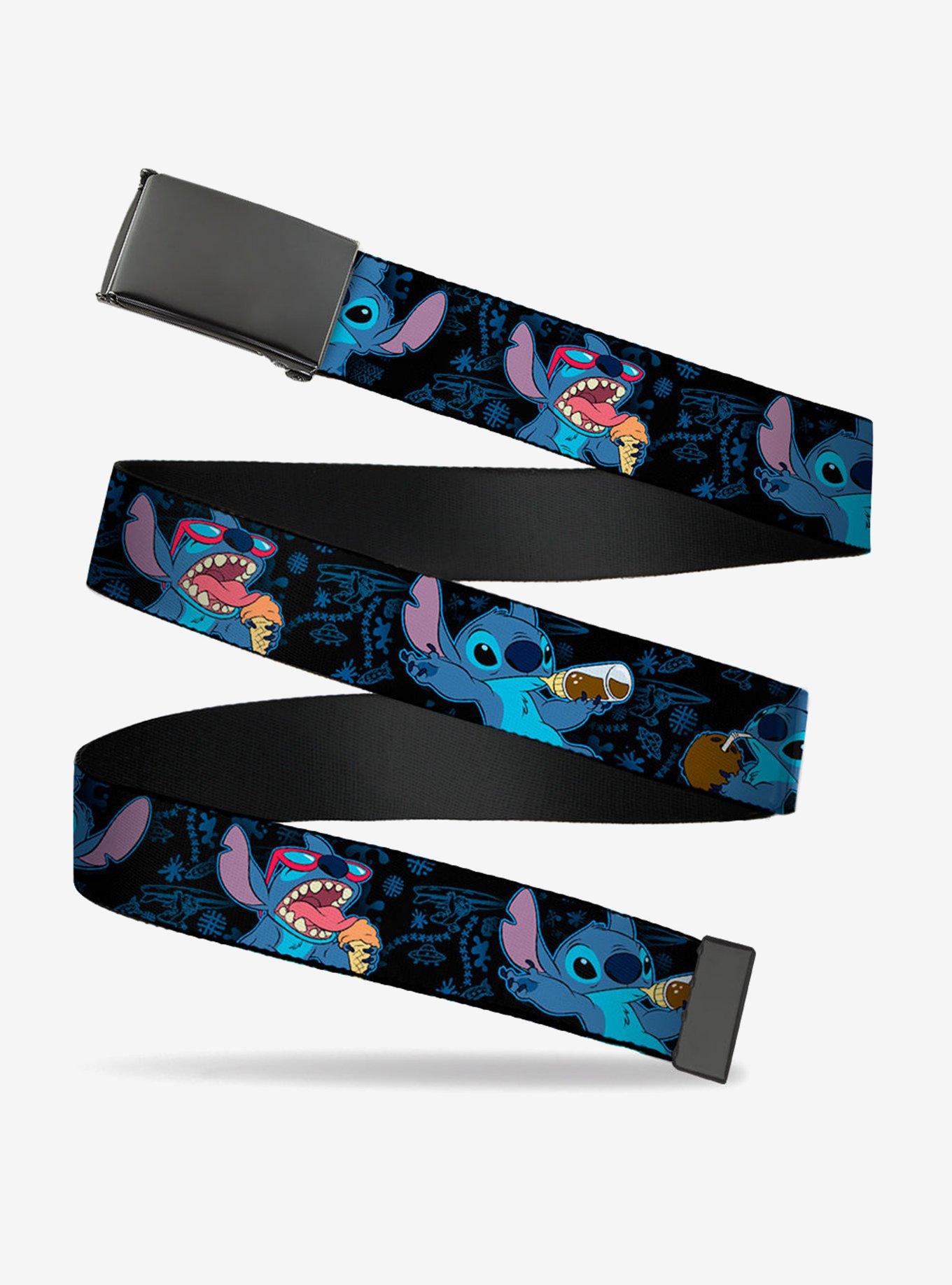 Disney Stitch Snacking Poses Youth Clamp Buckle Belt