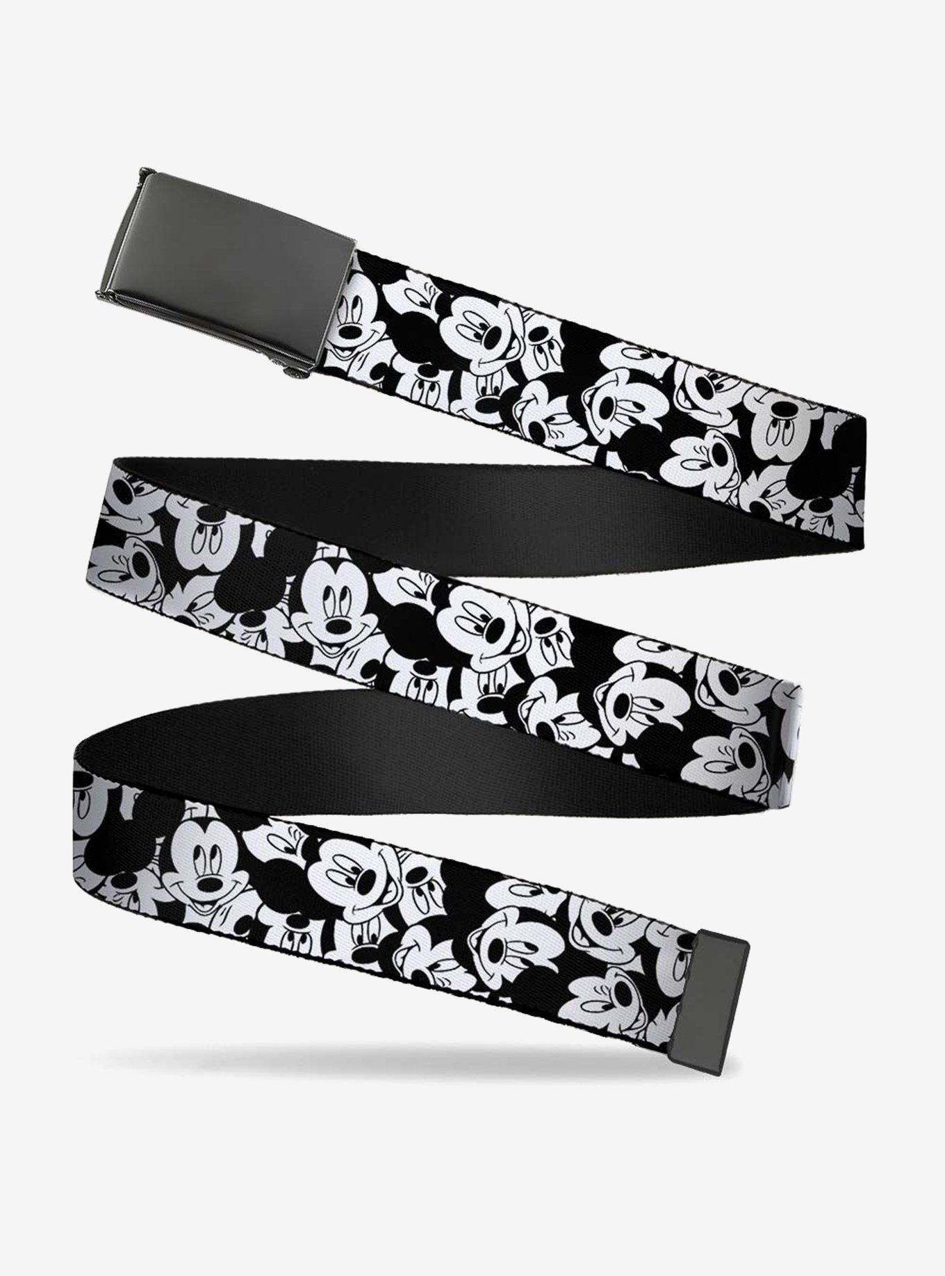 Mickey Mouse Expressions Stacked Youth Clamp Buckle Belt