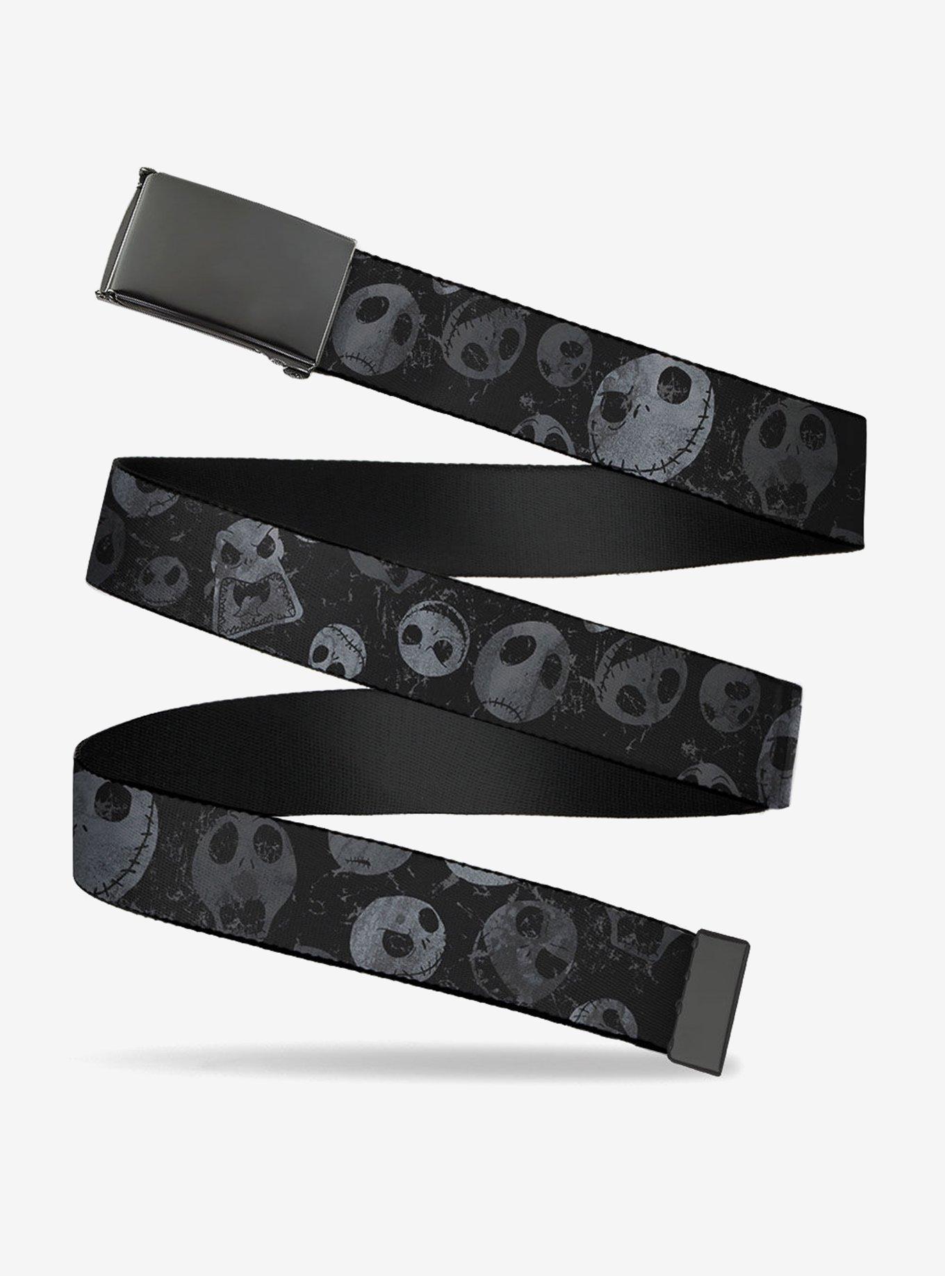 Disney Nightmare Before Christmas Jack Expressions Scattered Clamp Buckle Belt