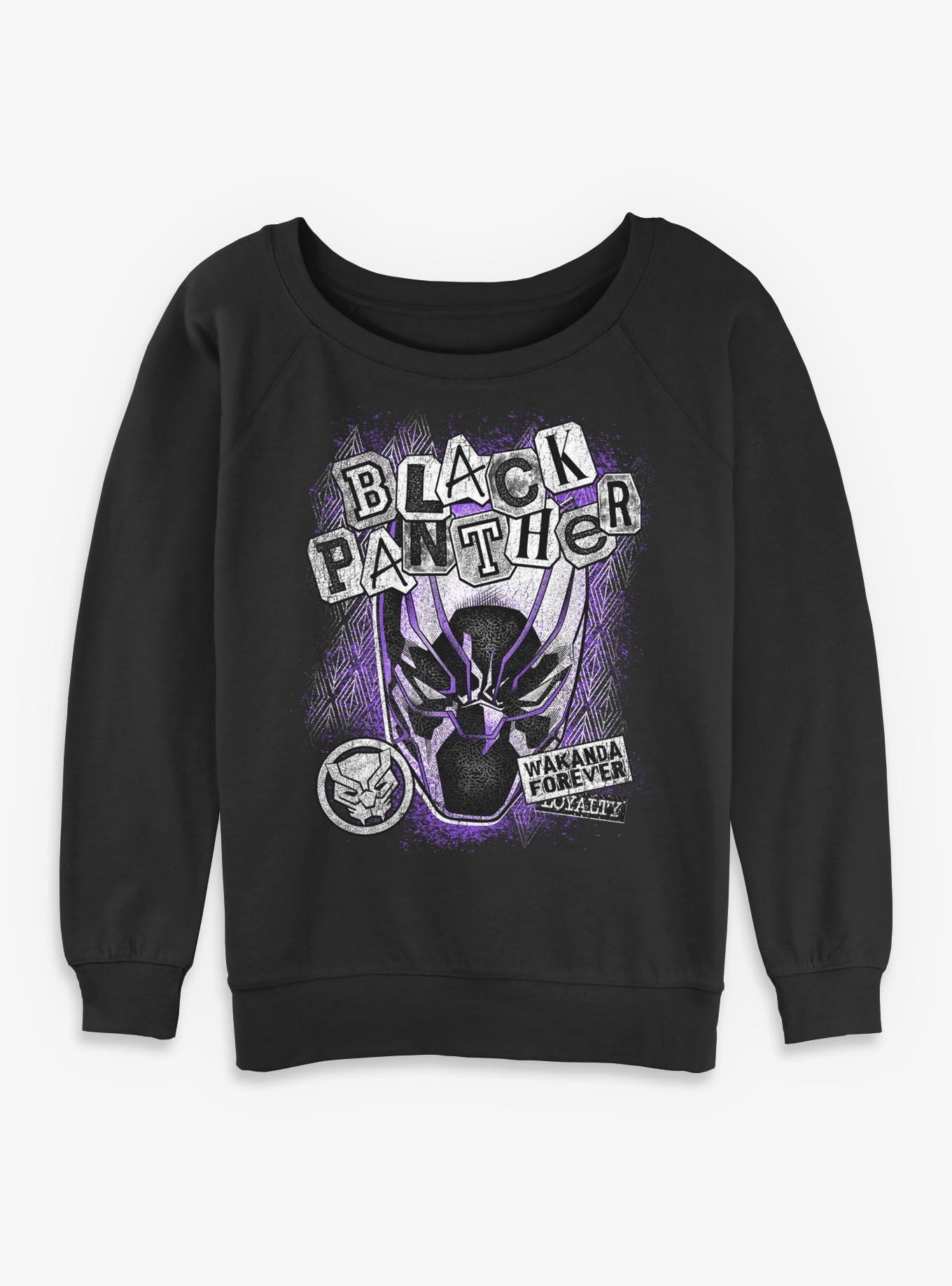Avengers: Doomsday Black Panther Mask Girls Slouchy Sweatshirt Hot Topic Exclusive