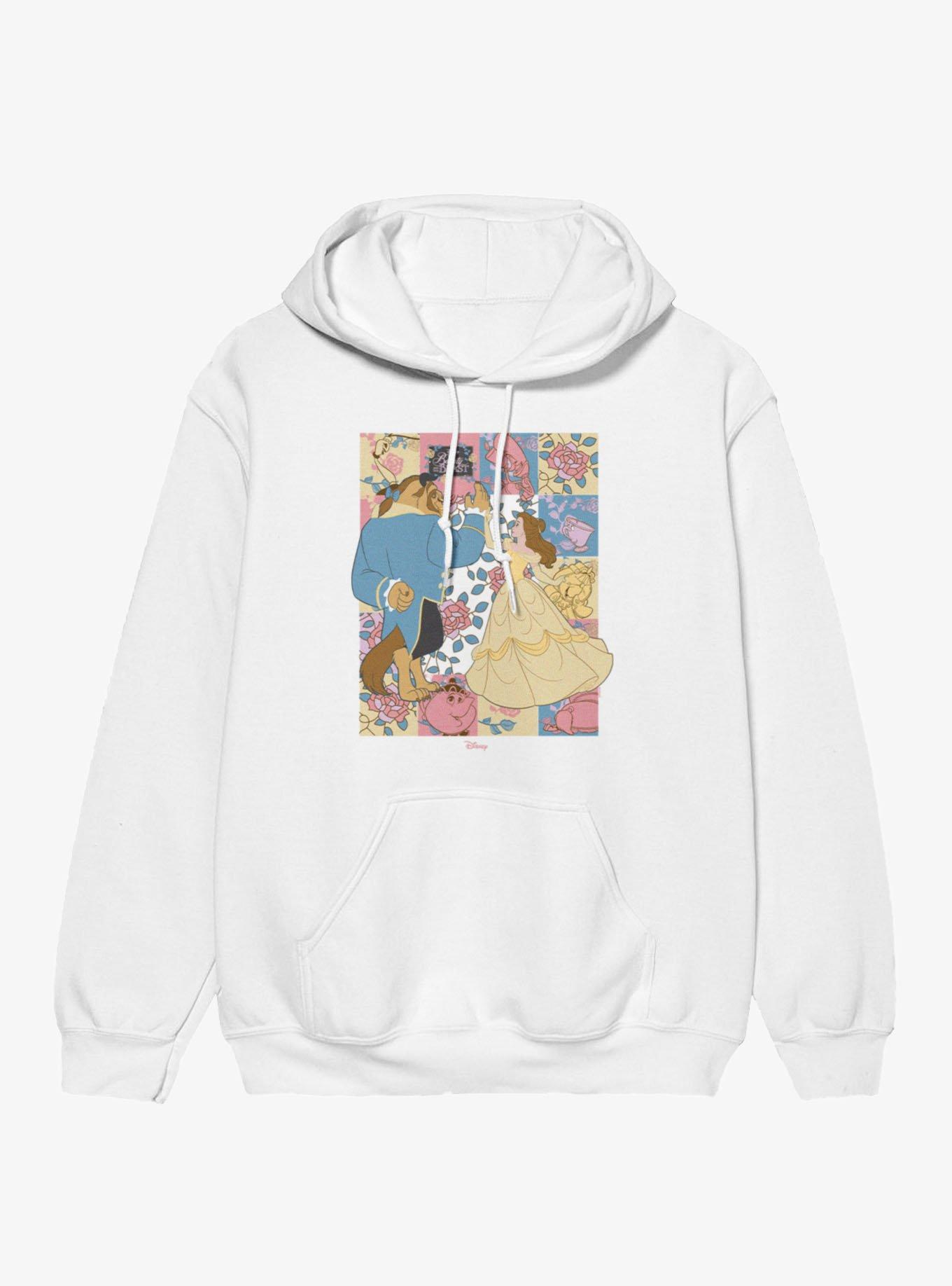 Disney Classics Beauty And The Beast Characters Mosaic Hoodie