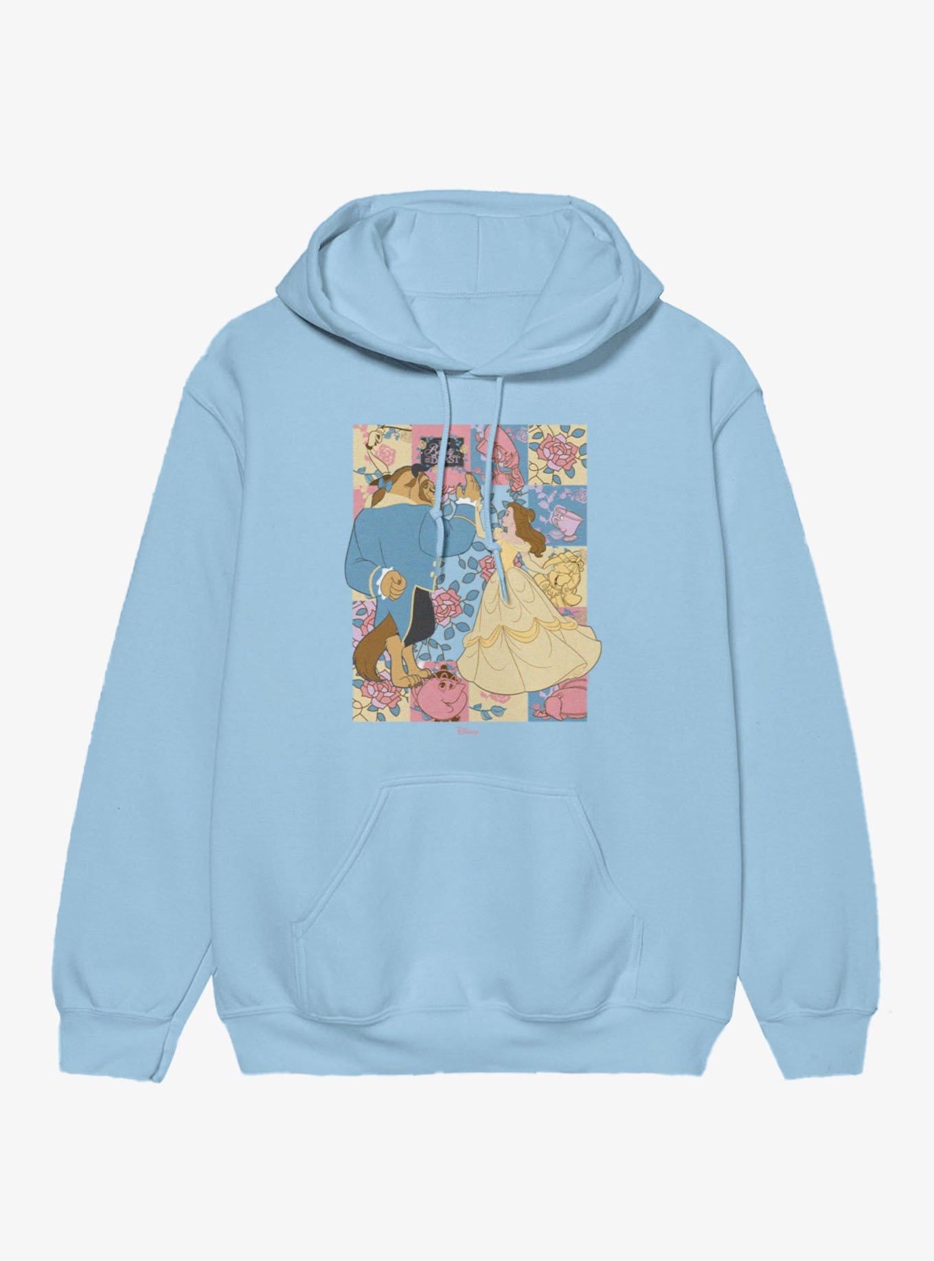 Disney Classics Beauty And The Beast Characters Mosaic Hoodie