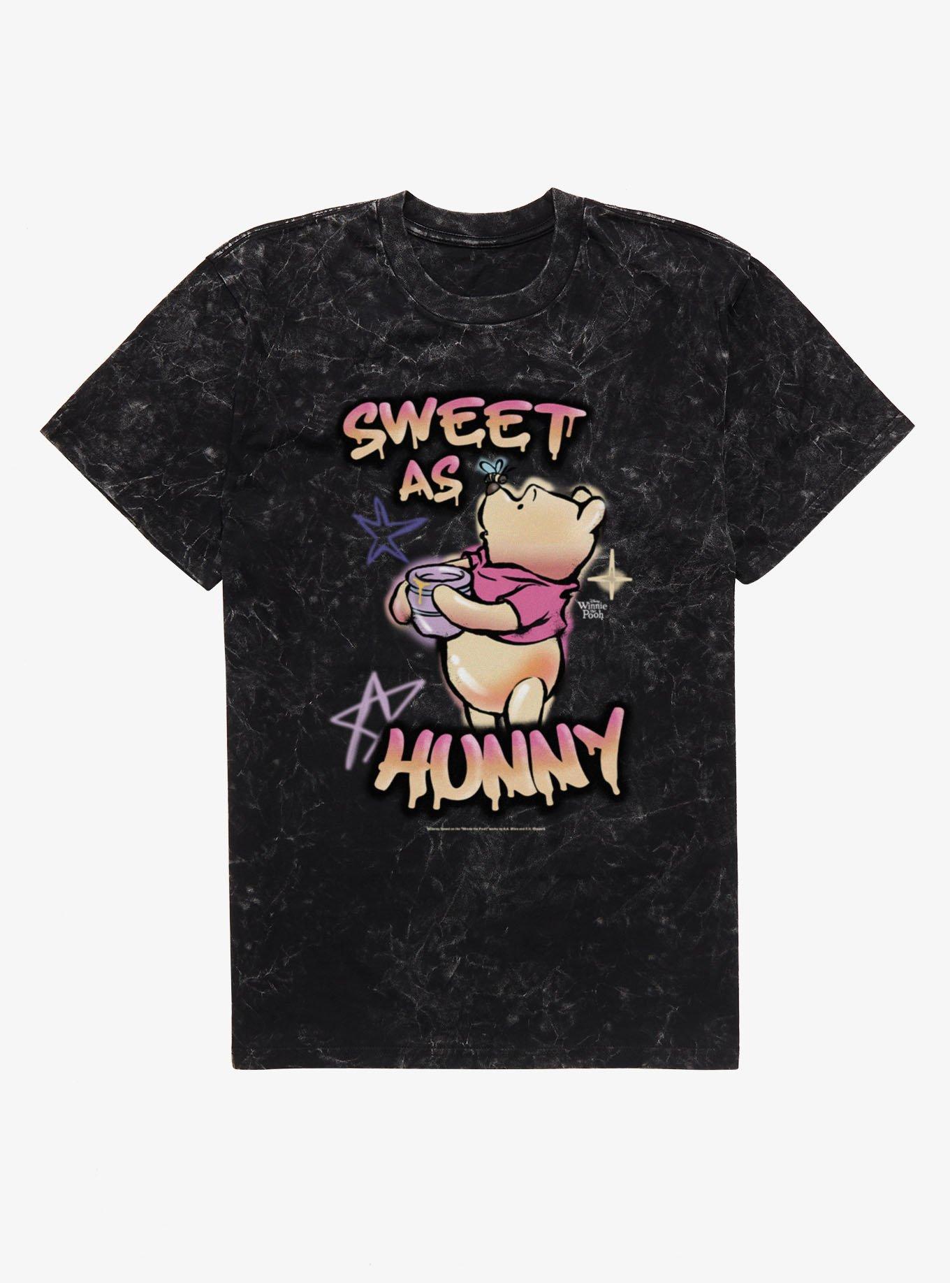 Disney Winnie The Pooh Sweet As Hunny Airbrush Mineral Wash T-Shirt