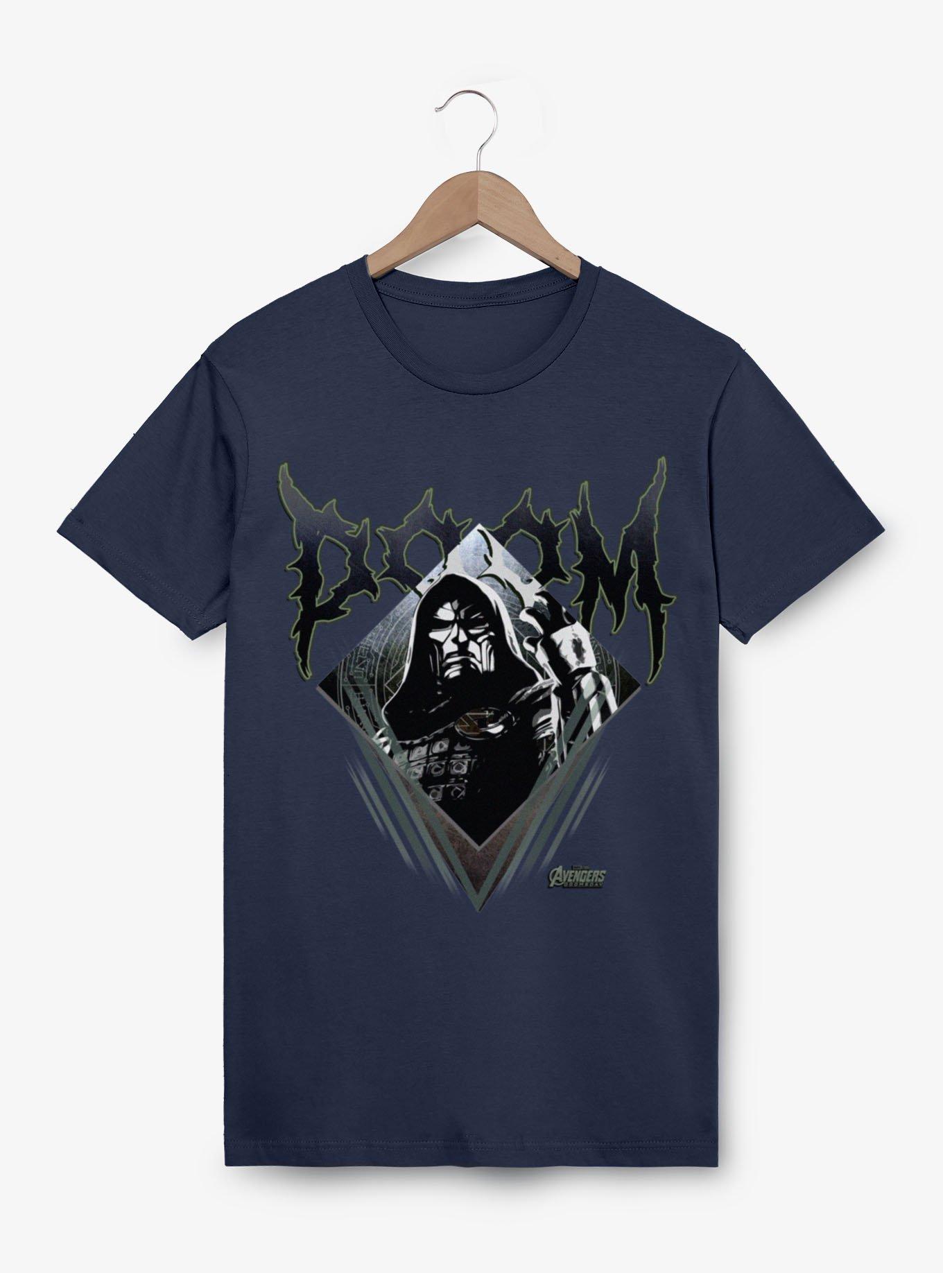 Marvel Avengers Doomsday Black Metal Doom On Diamond T-Shirt