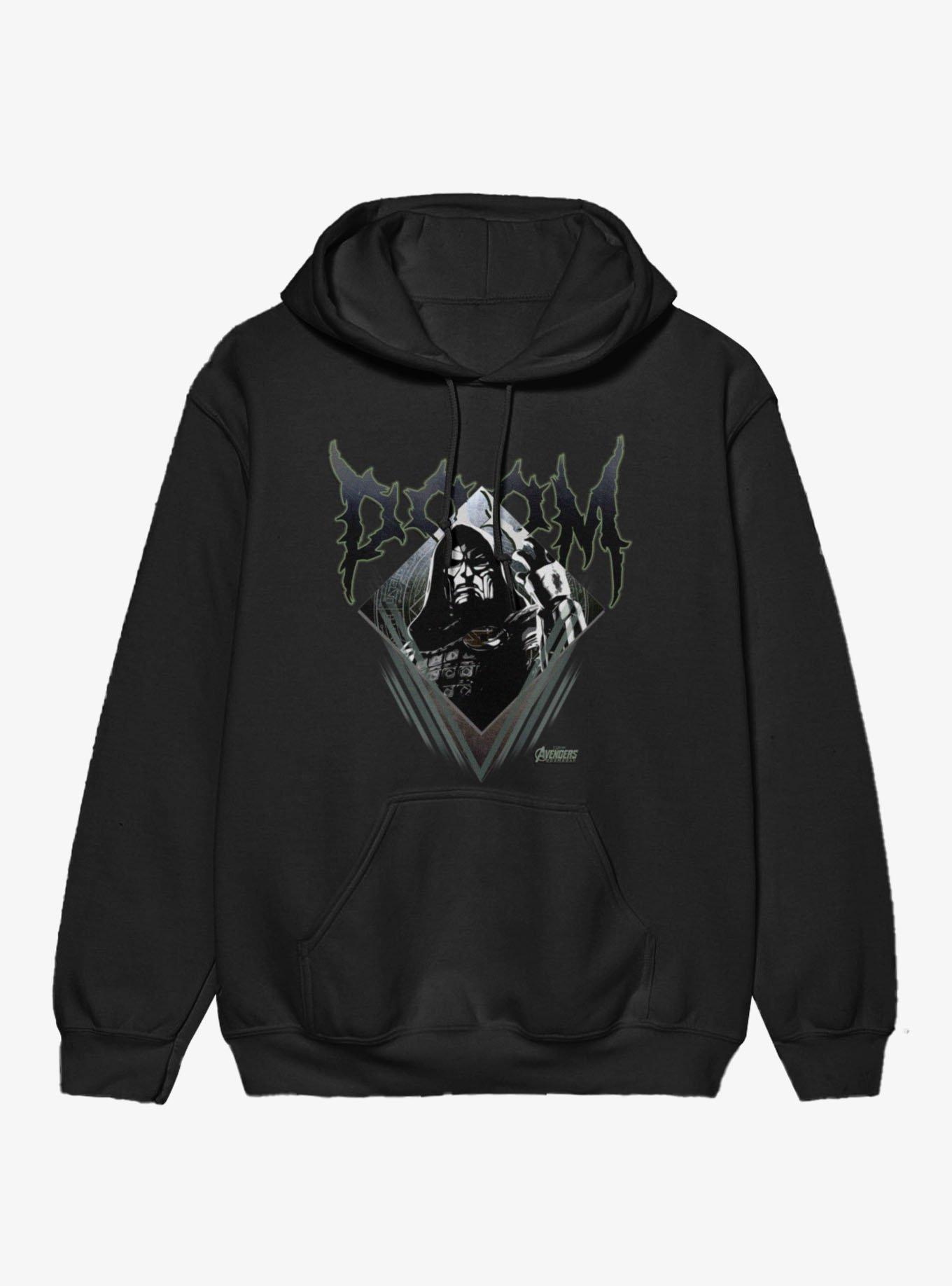Marvel Avengers Doomsday Black Metal Doom On Diamond Hoodie