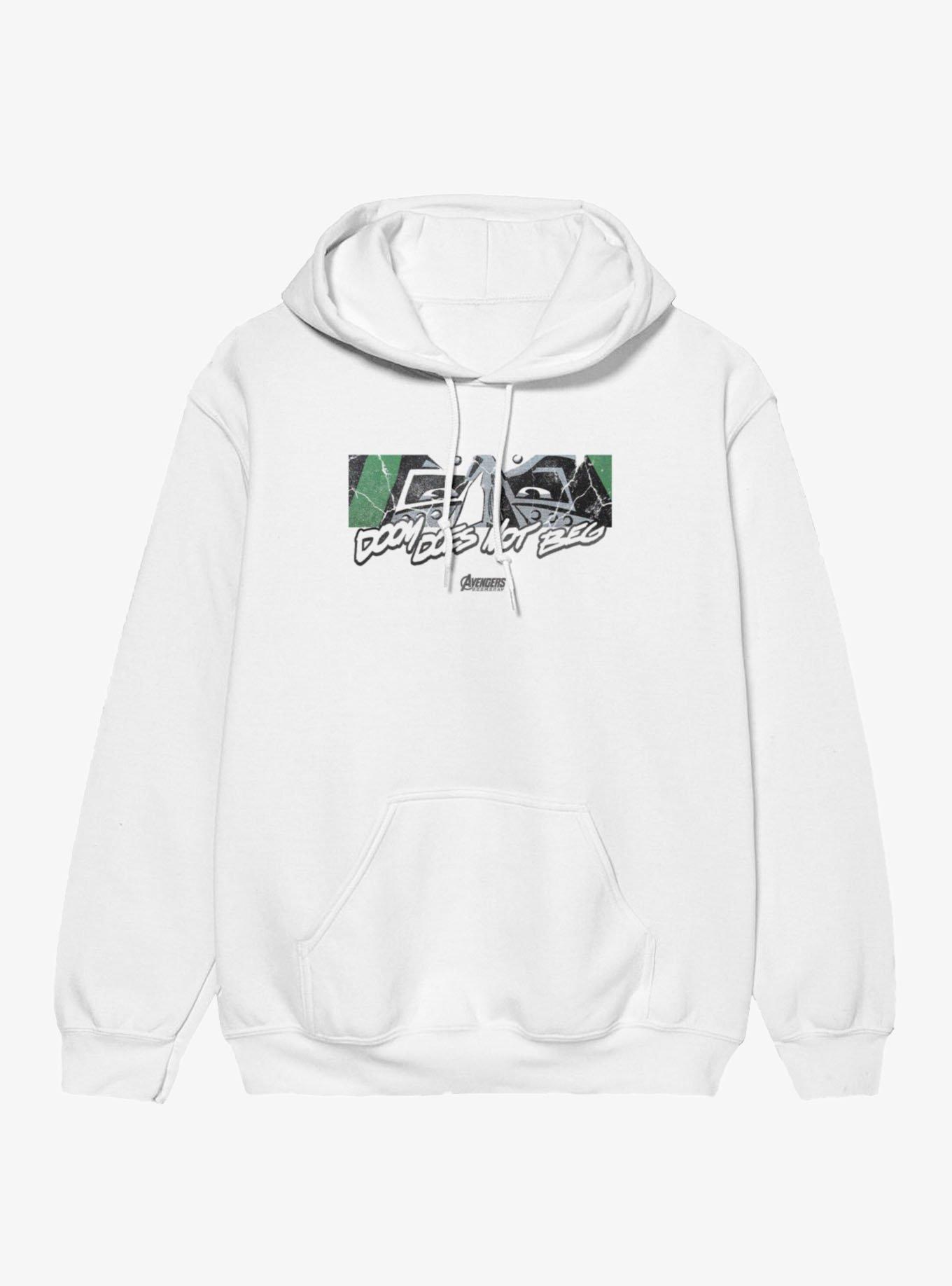 Marvel Avengers Doomsday Eyes Doom Does Not Beg Hoodie