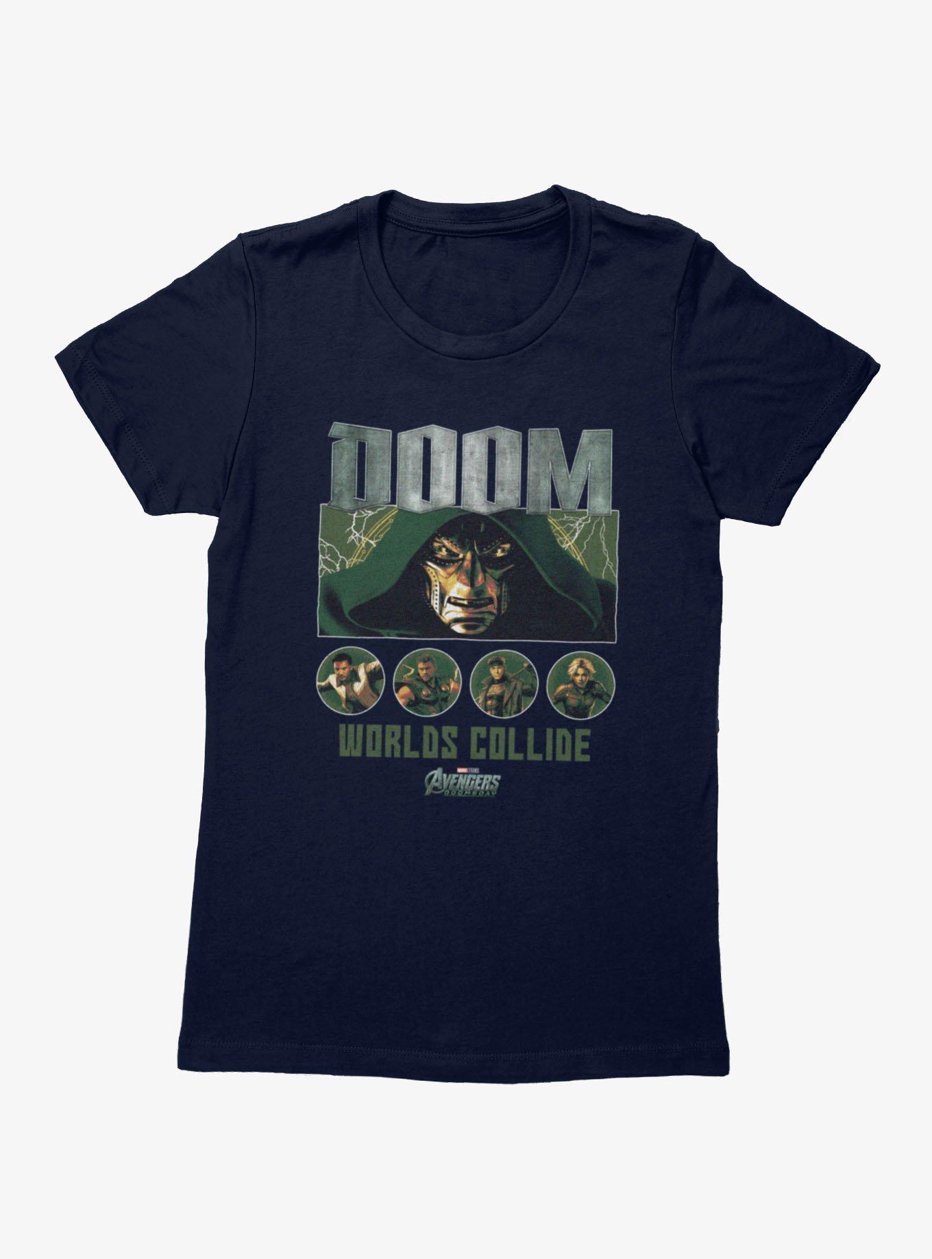 Marvel Avengers Doomsday Worlds Collide Group Womens T-Shirt