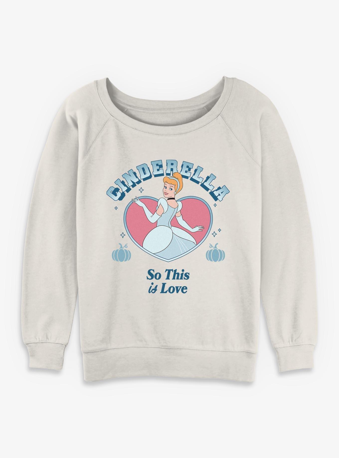 Disney Princesses Cinderella Collegiate Womens Slouchy Sweatshirt