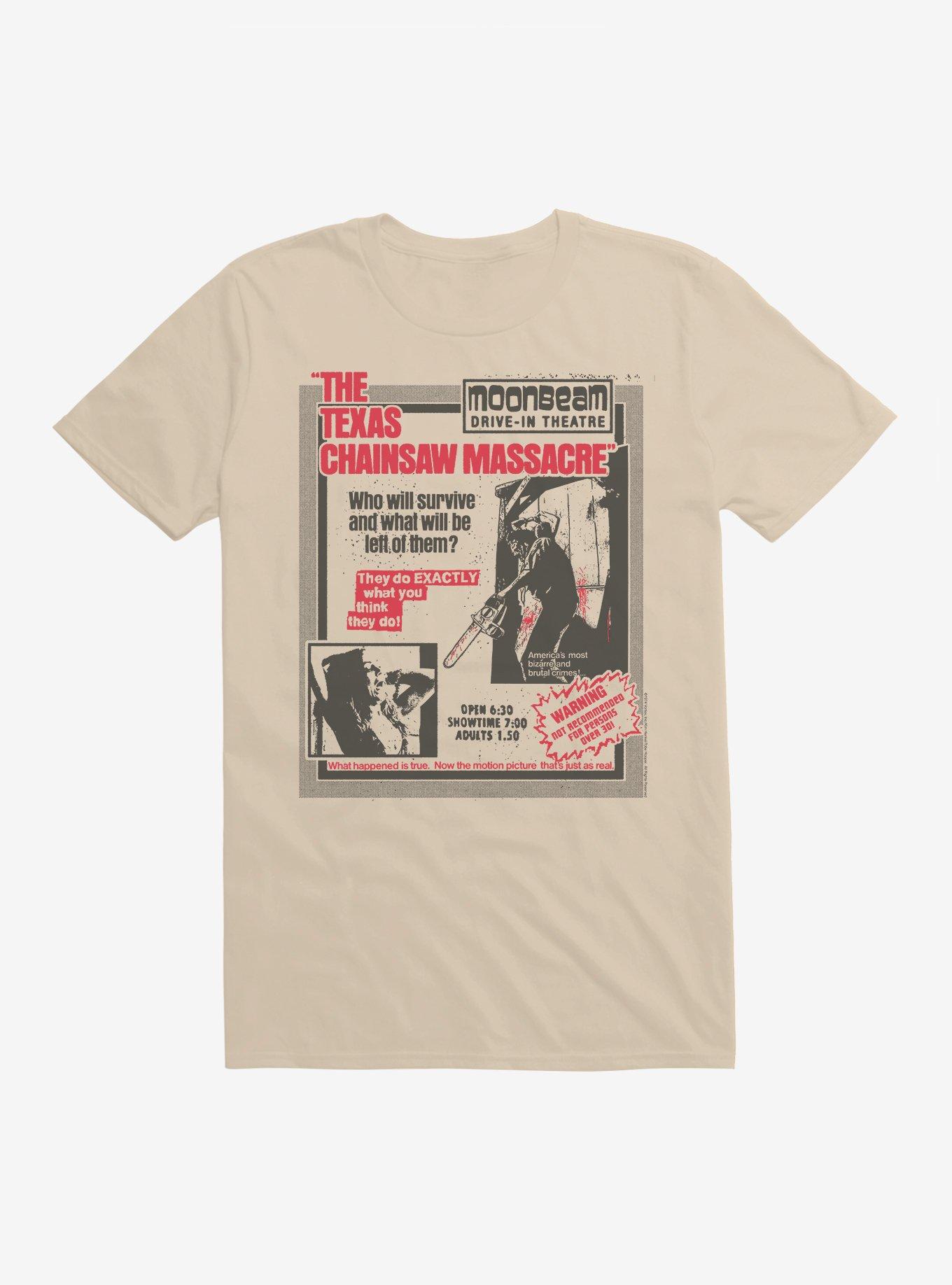 NULL The Texas Chainsaw Massacre Drive-In Theatre Retro Ad T-Shirt
