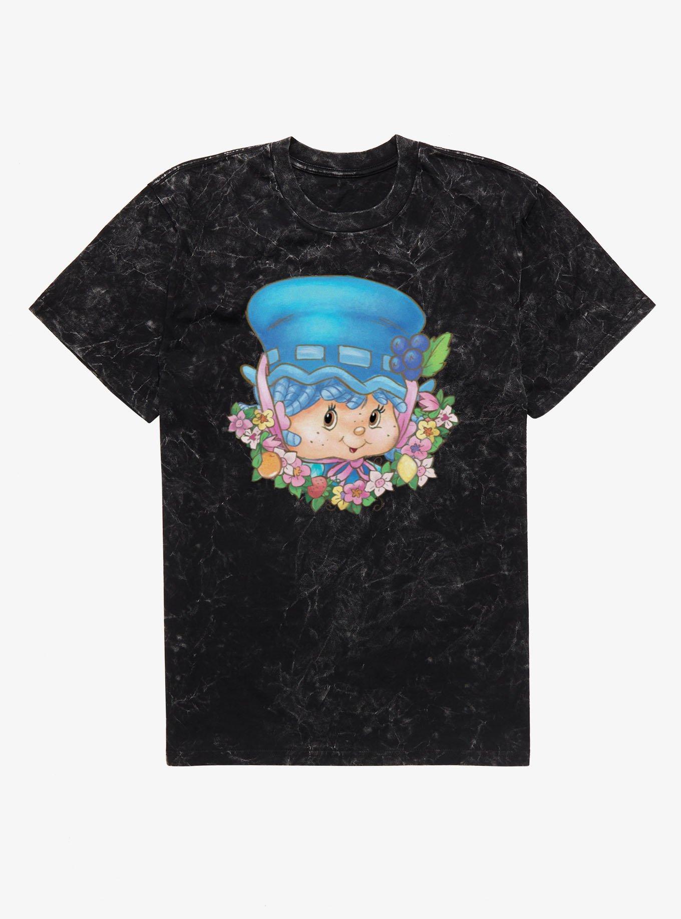 Strawberry Shortcake Blueberry Muffin Flower Wreath Mineral Wash T-Shirt