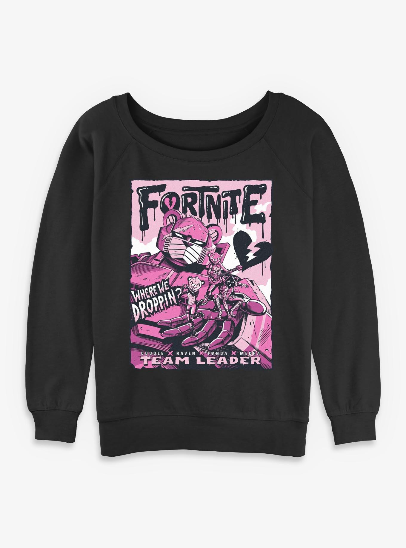 Fortnite Team Leader Womens Slouchy Sweatshirt
