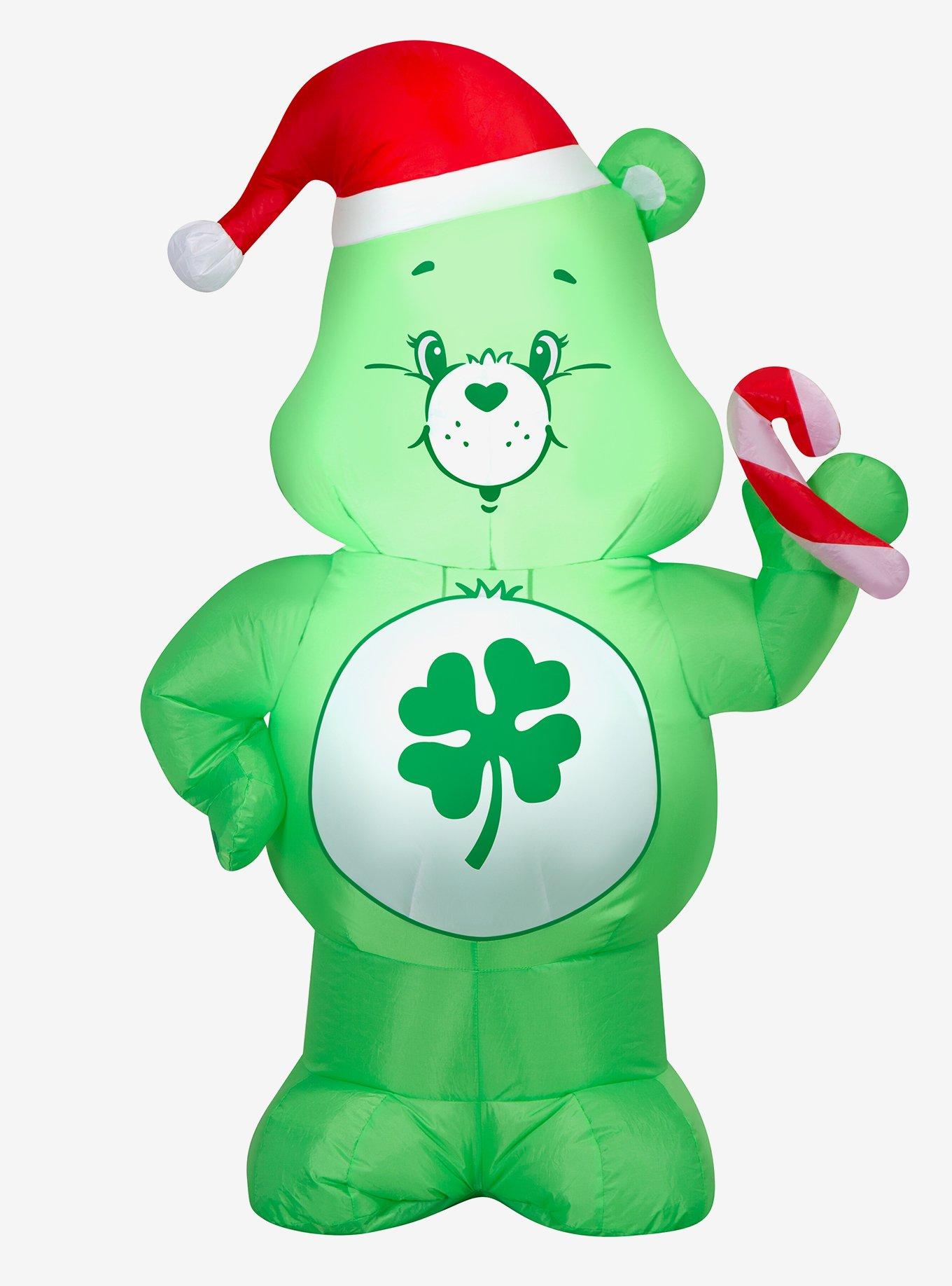 Care Bears Good Luck in Santa Hat with Candy Cane Airblown