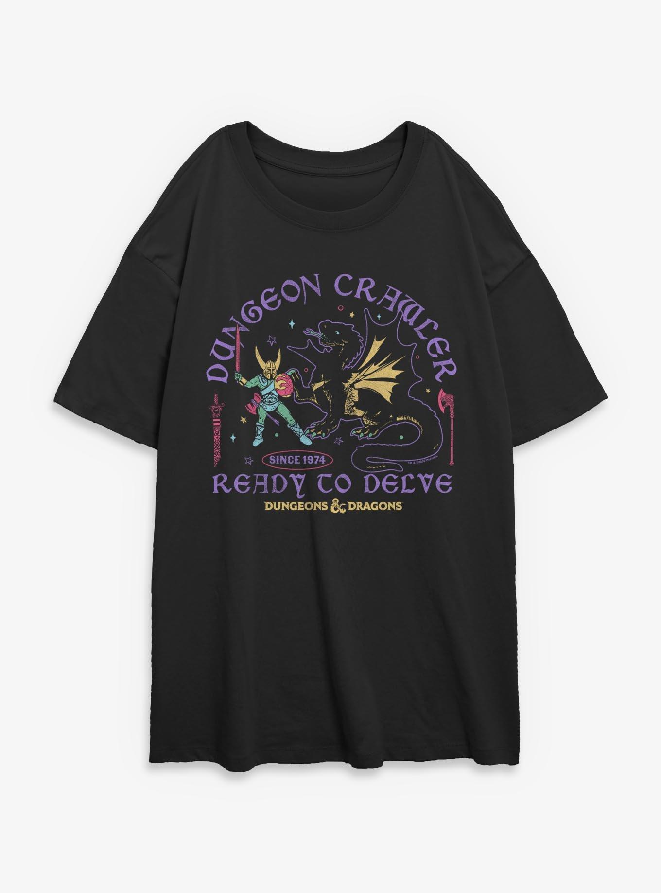 Dungeons & Dragons Dungeon Crawler Social Club Ready To Delve Girls Oversized T-Shirt Hot Topic Exclusive