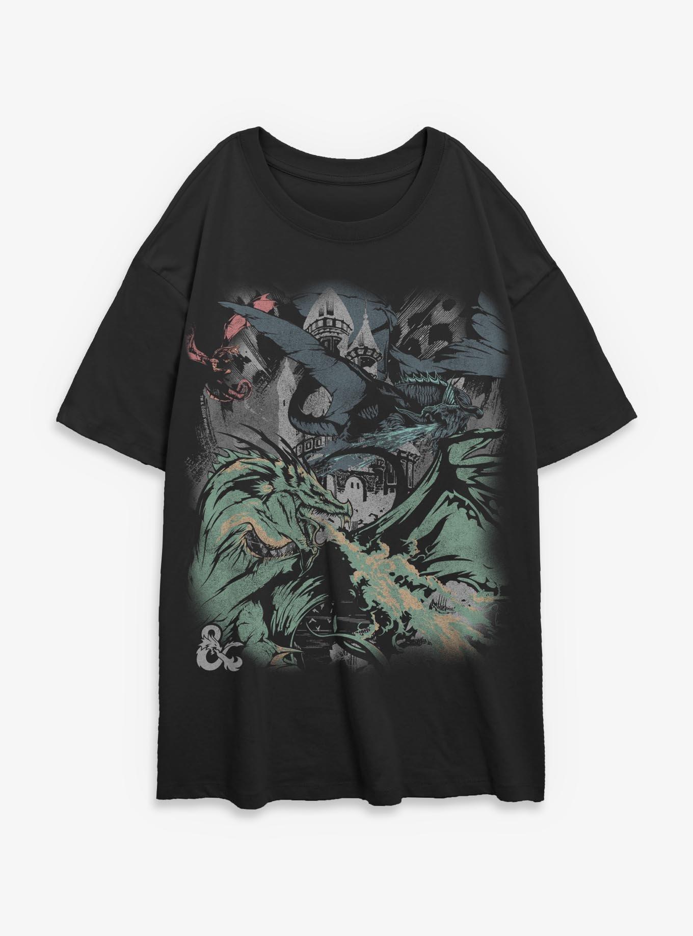 Dungeons & Dragons Legendary Dragons Castle Girls Oversized T-Shirt Hot Topic Exclusive