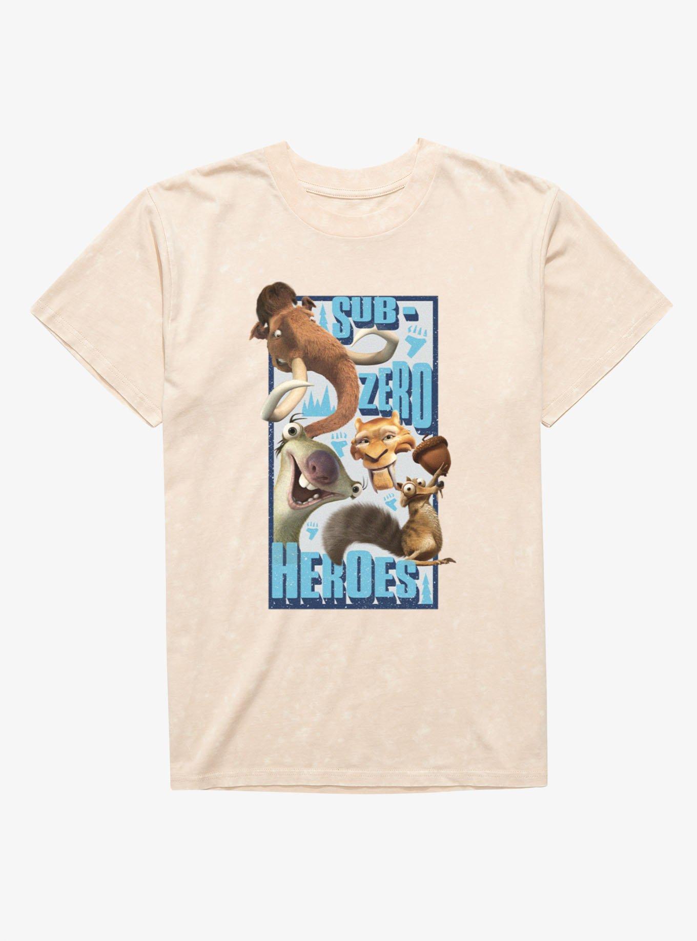 Ice Age Sub-Zero Heroes Faces Mineral Wash T-Shirt, NATURAL MINERAL WASH, hi-res view 1