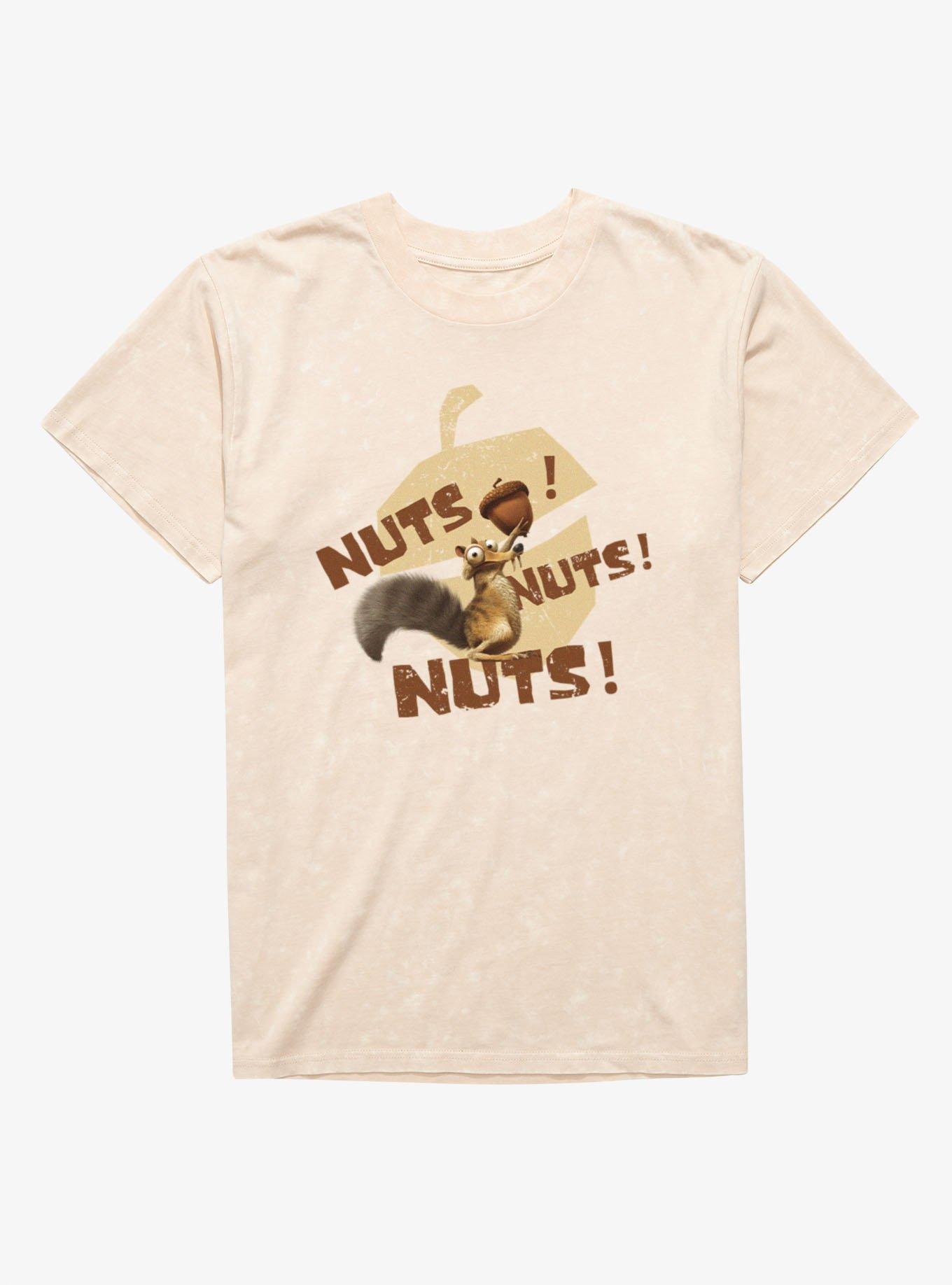 Ice Age Scrat Nuts! Nuts! Nuts! Mineral Wash T-Shirt