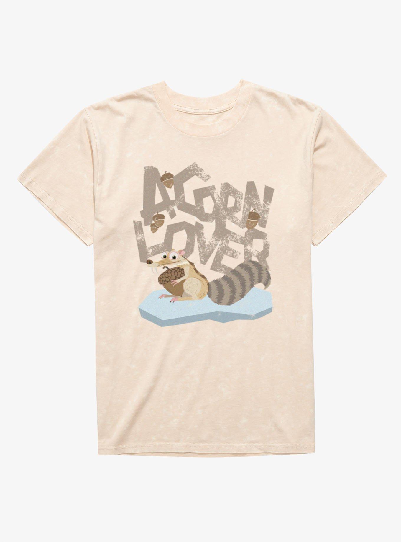 Ice Age Scrat Acorn Lover Distressed Mineral Wash T-Shirt