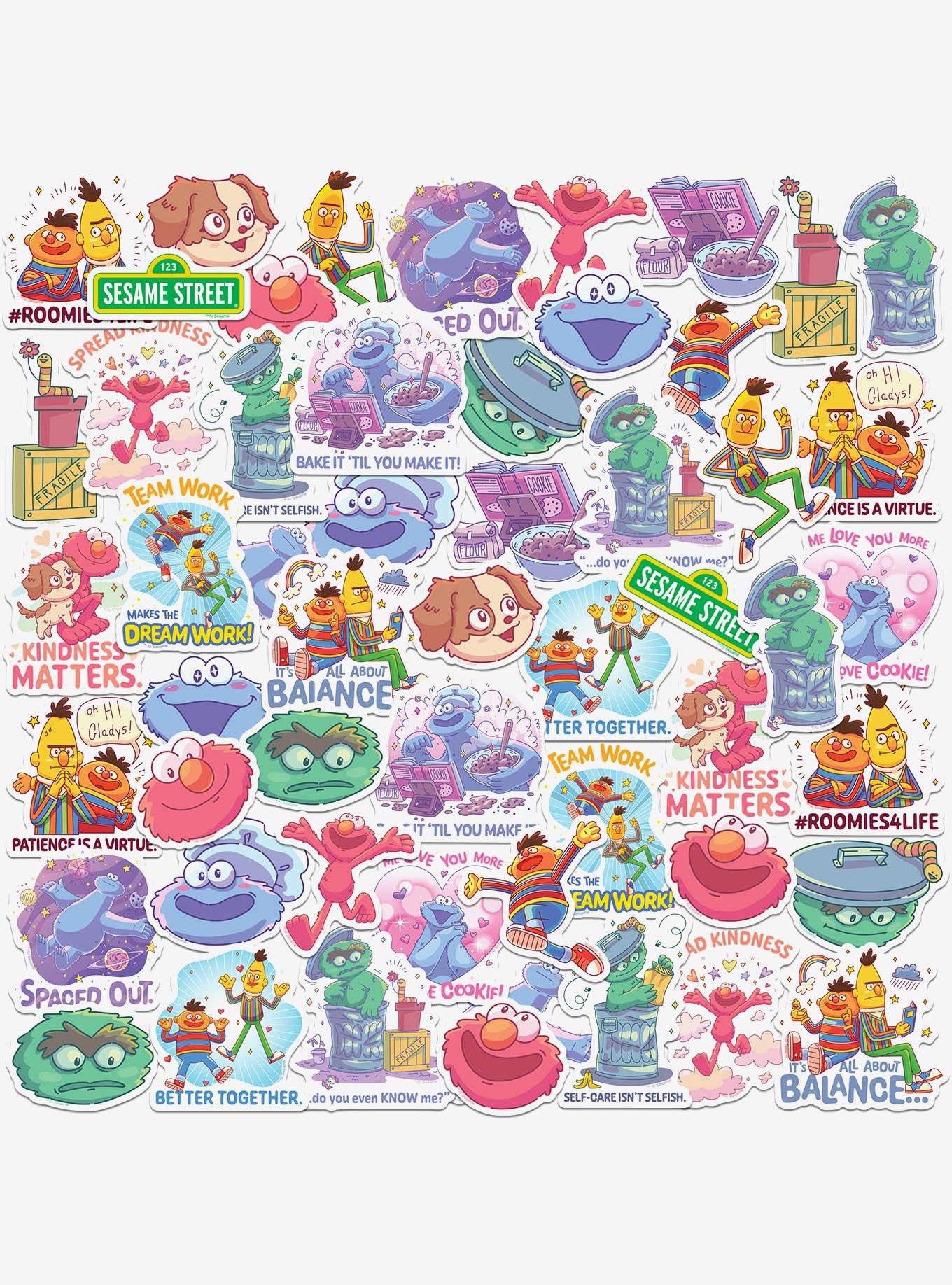 Sesame Street Cutie Toons Collection Miscellaneous 50ct Sticker Pack