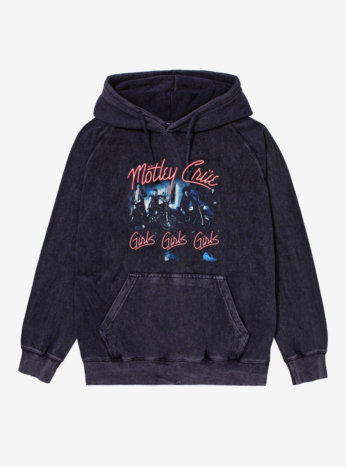 Motley Crue Girls Girls Girls Album Cover Mineral Wash Hoodie