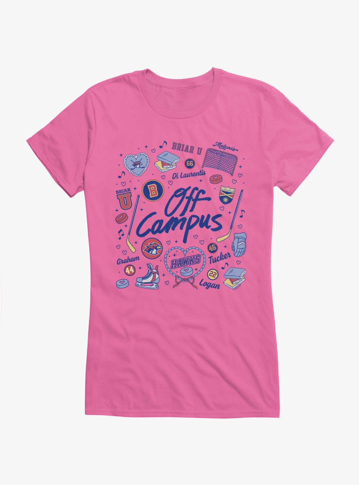 Off Campus Collage Hockey Scrapbook Girls T-Shirt